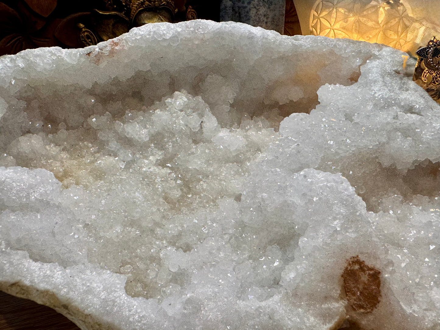 Géode de Quartz Blanc