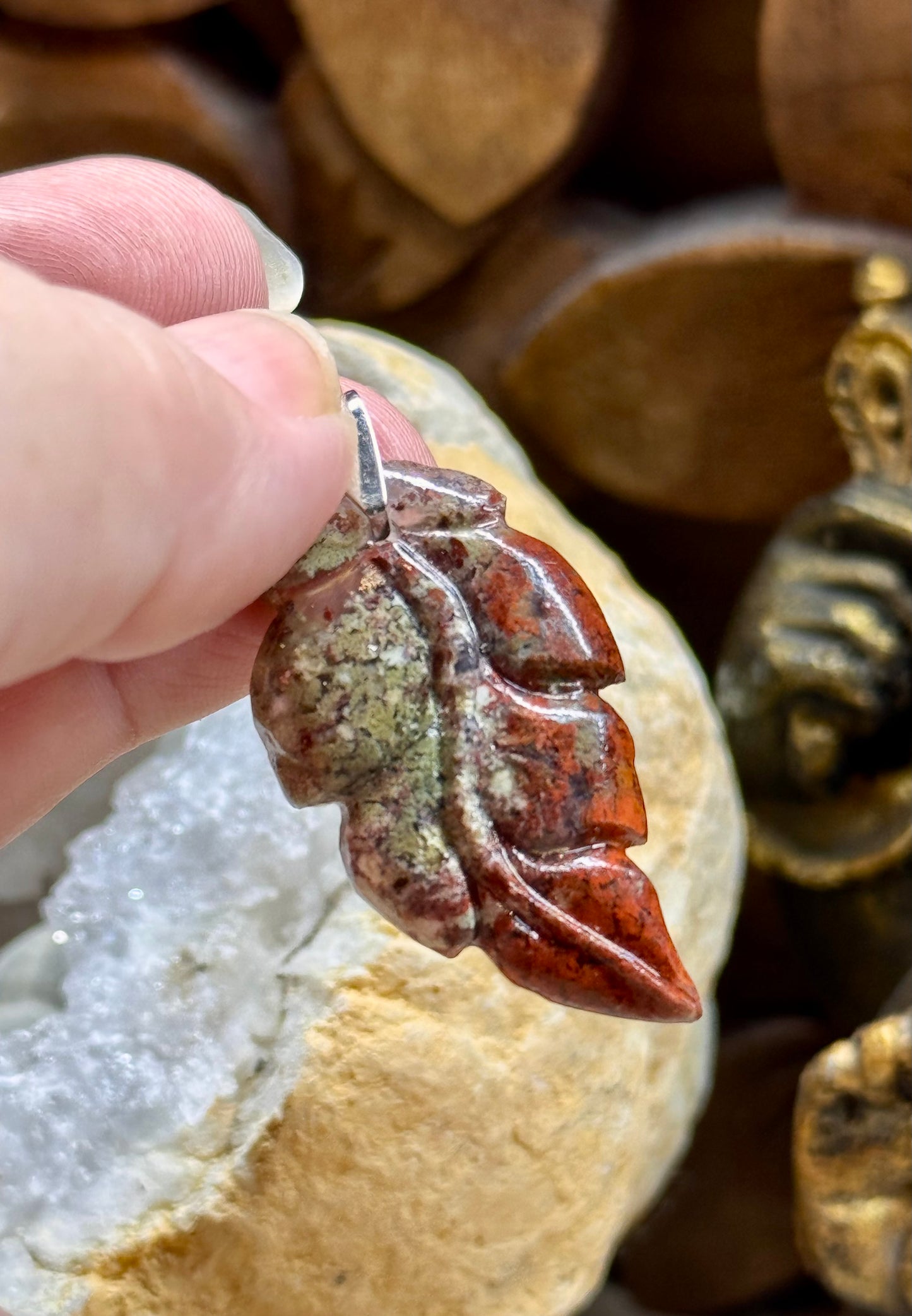 Pendentif d’agate mousse n.8