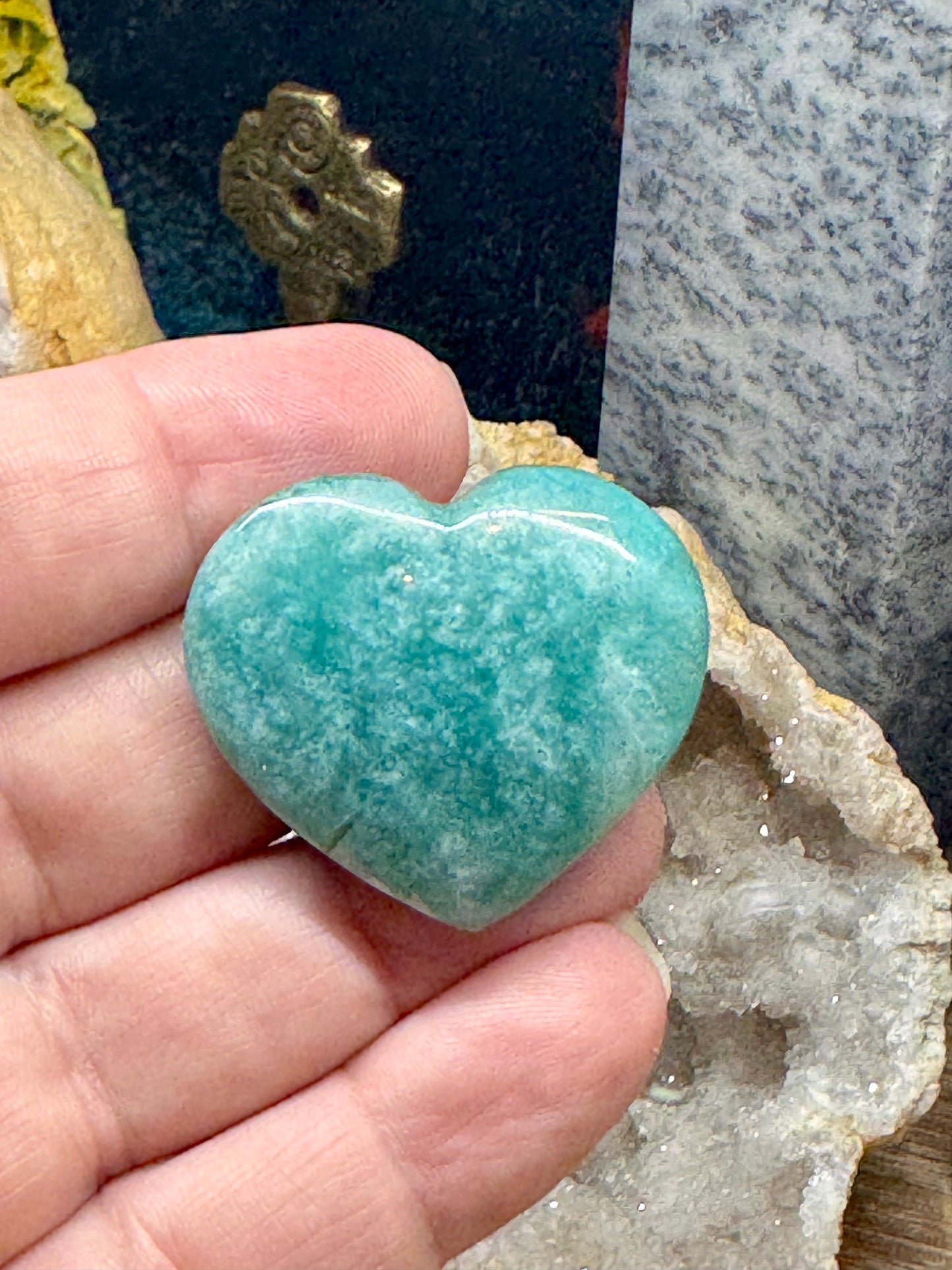 Cœur en amazonite