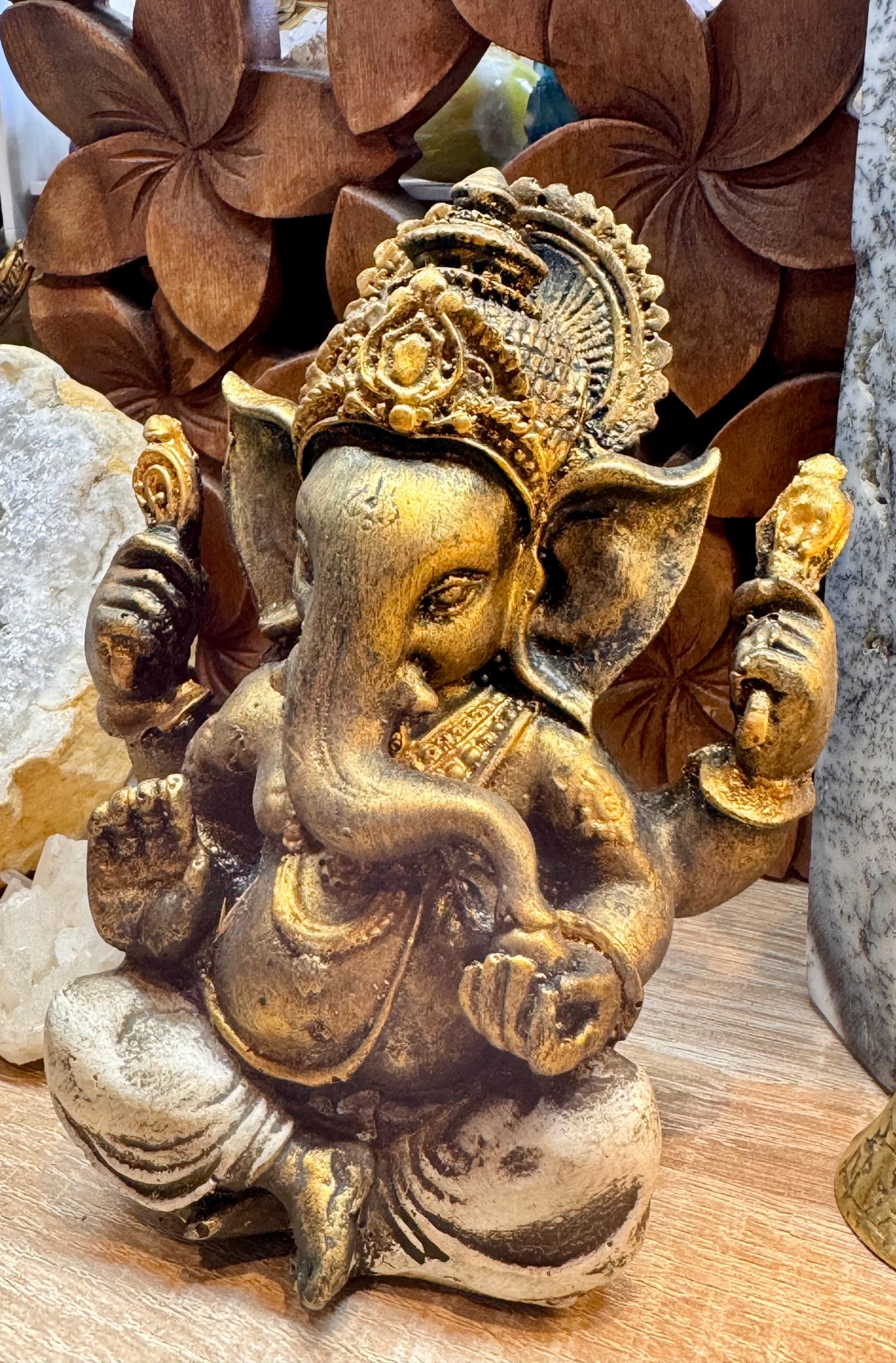 Ganesh en résine blanc