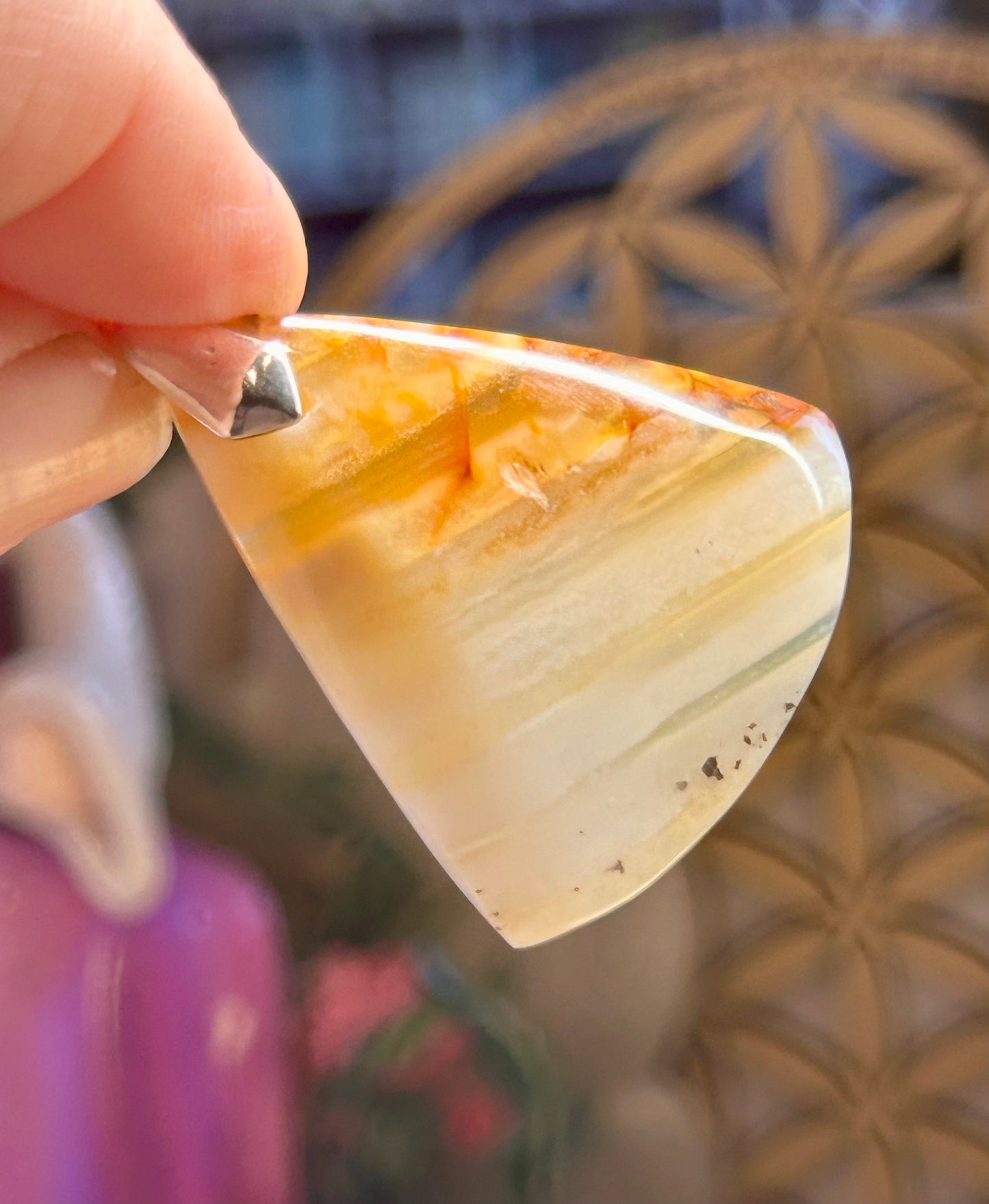 Pendentif d’agate rubanée