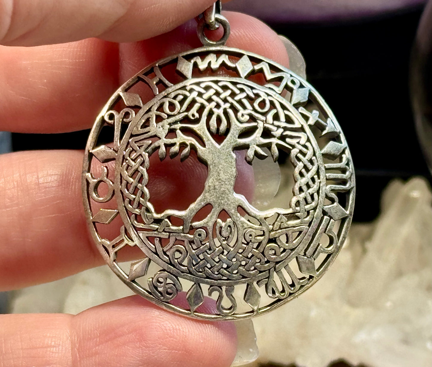 Pendentif Arbre de vie et Signes du zodiaque