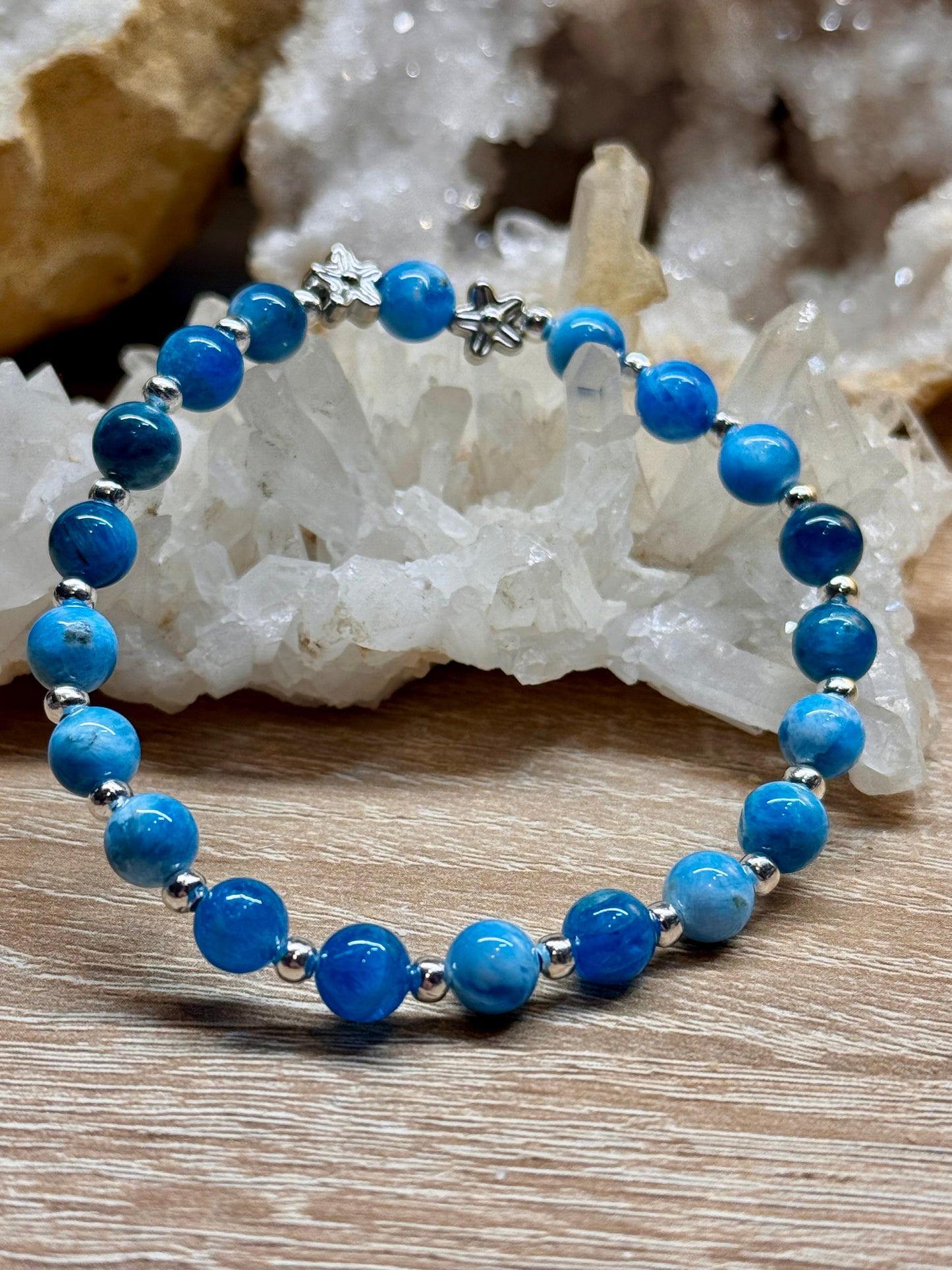 Bracelet en Apatite bleue