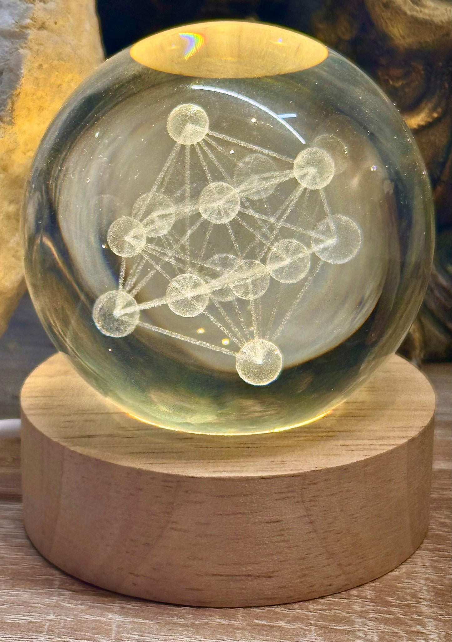Sphère en verre - Cube Métatron
