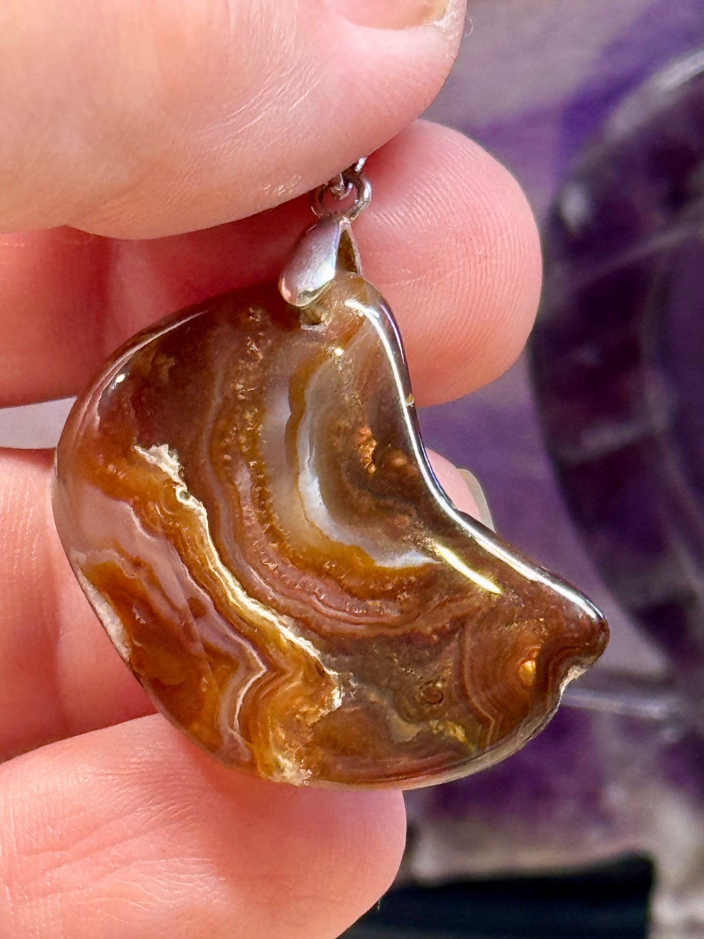 Pendentif d’agate feu