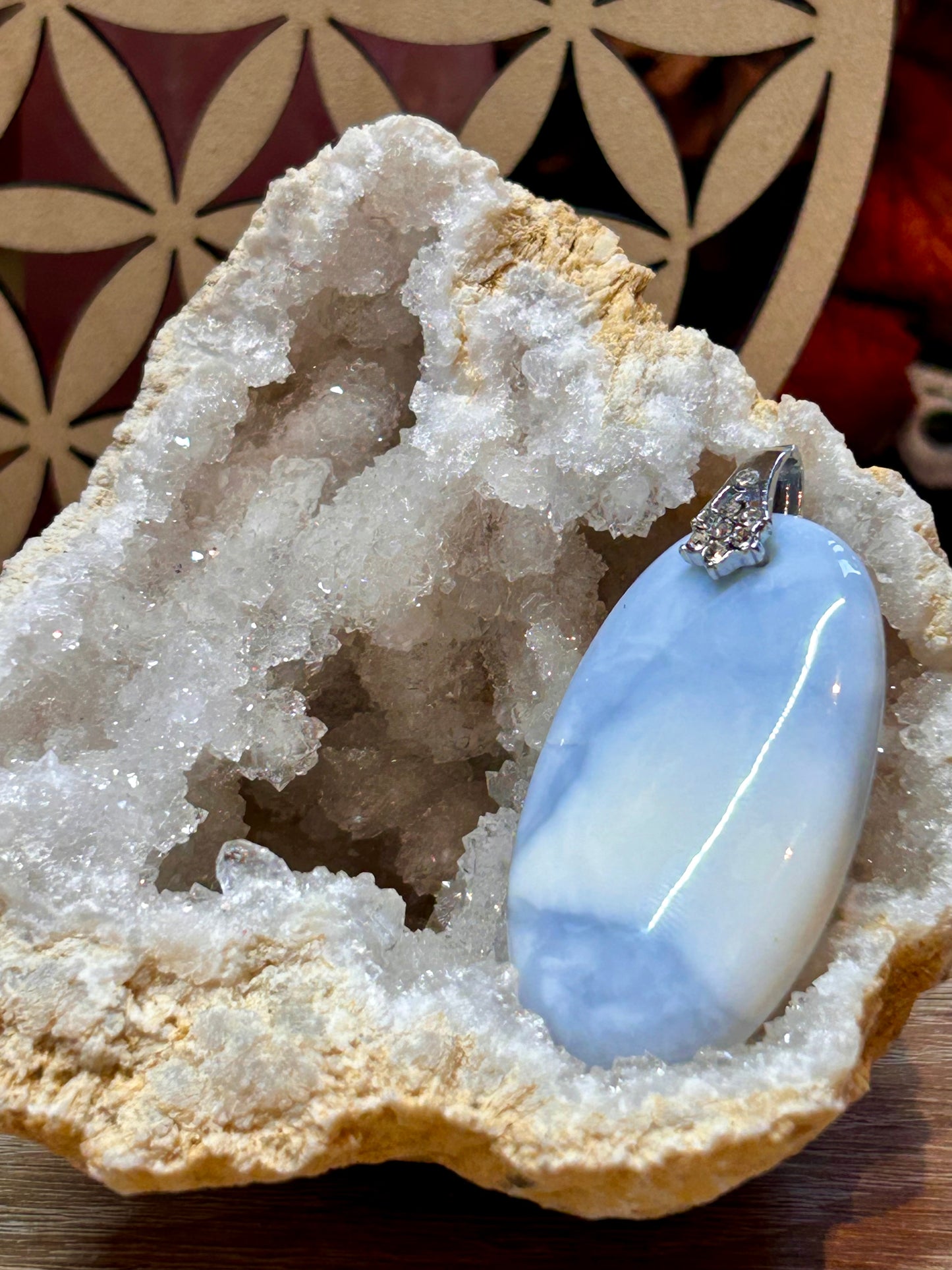 Pendentif d’opale bleue owyhee