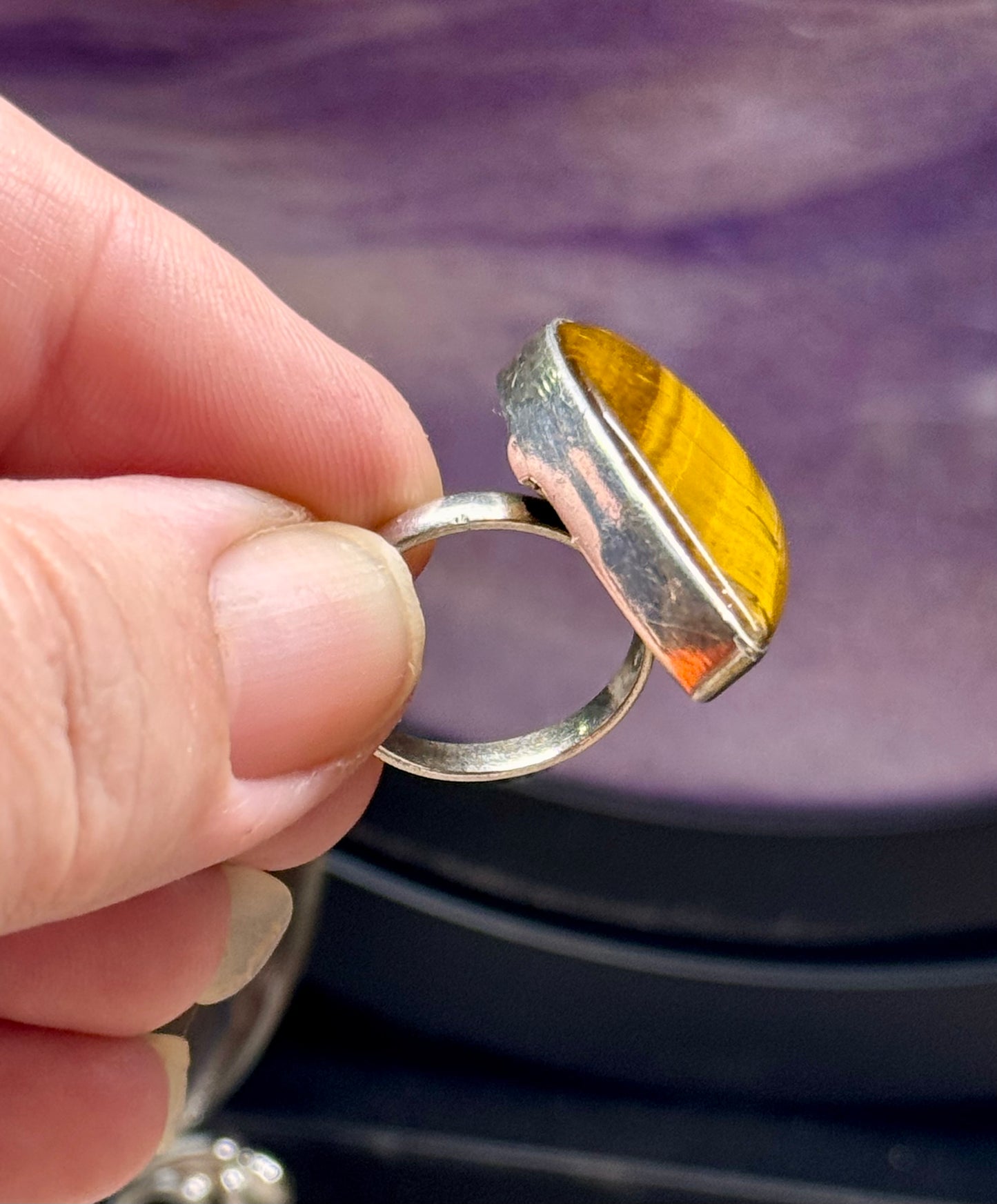 Chevalière en Œil de tigre