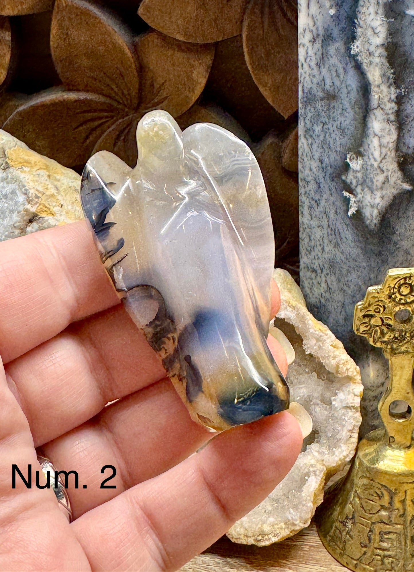 Ange en agate dendritique