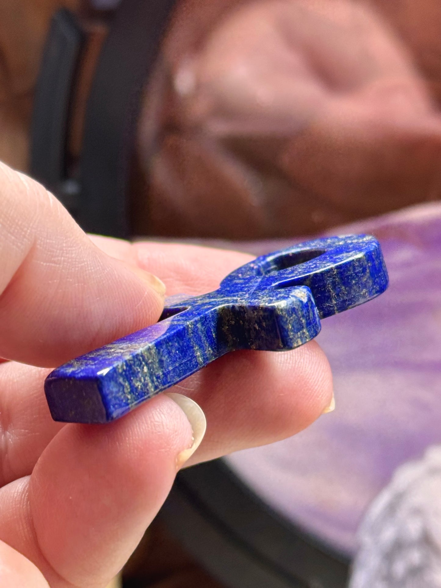 Croix de Ânkh en Lapis Lazuli 2