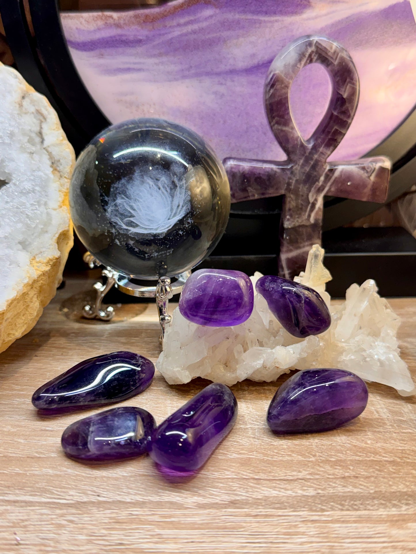 Pierres roulées d’améthyste