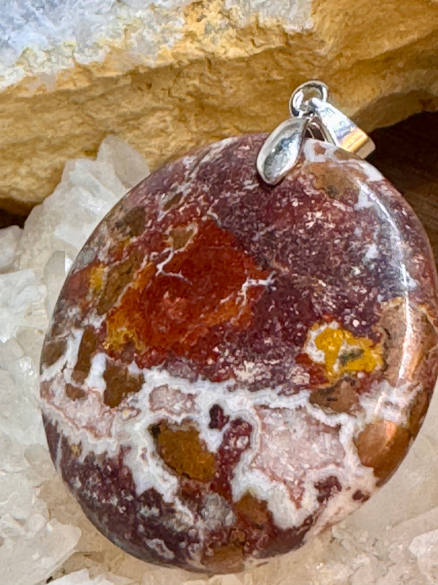 Pendentif de dolomite cuivre