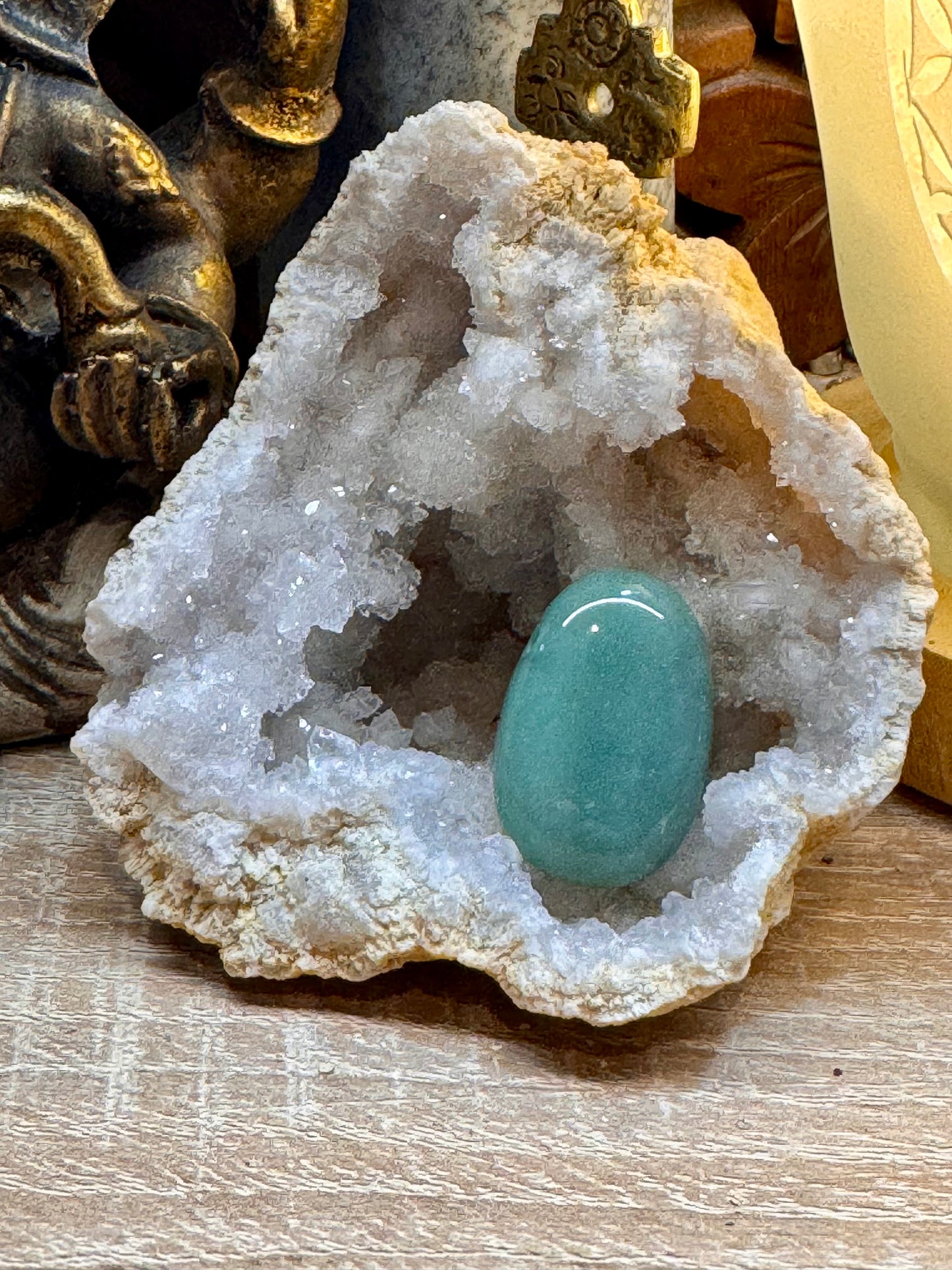Pierre percée d’Aventurine Verte