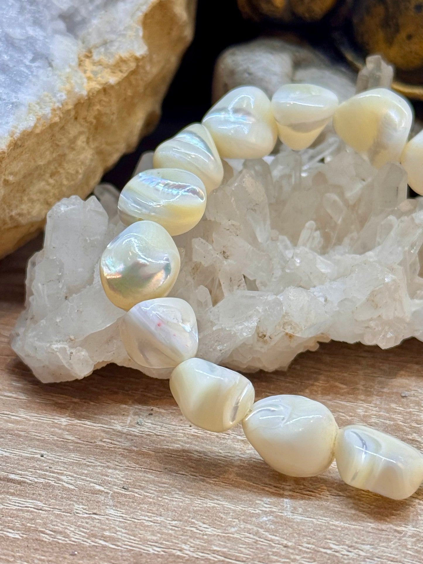 Bracelet de nacre blanche