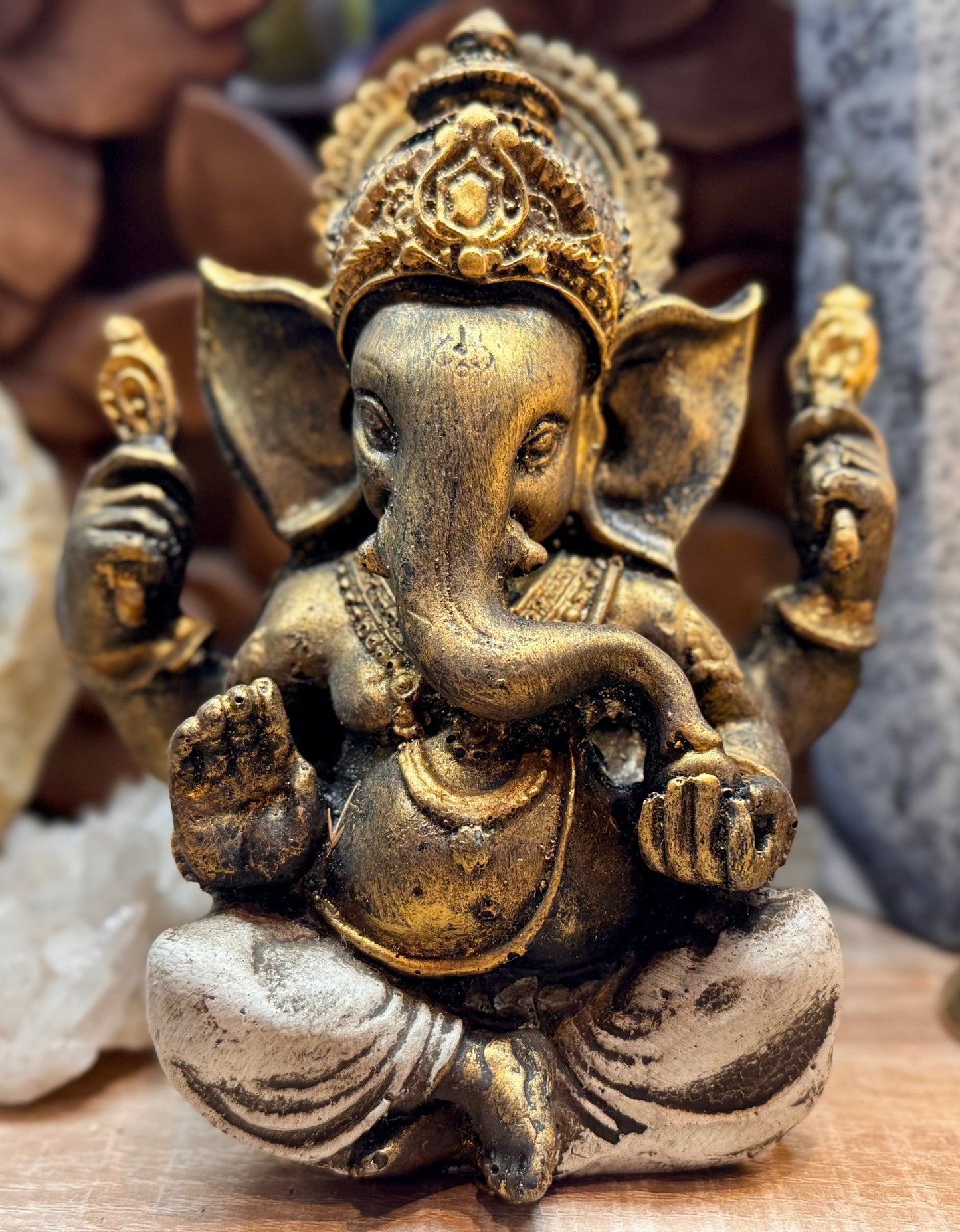 Ganesh en résine blanc