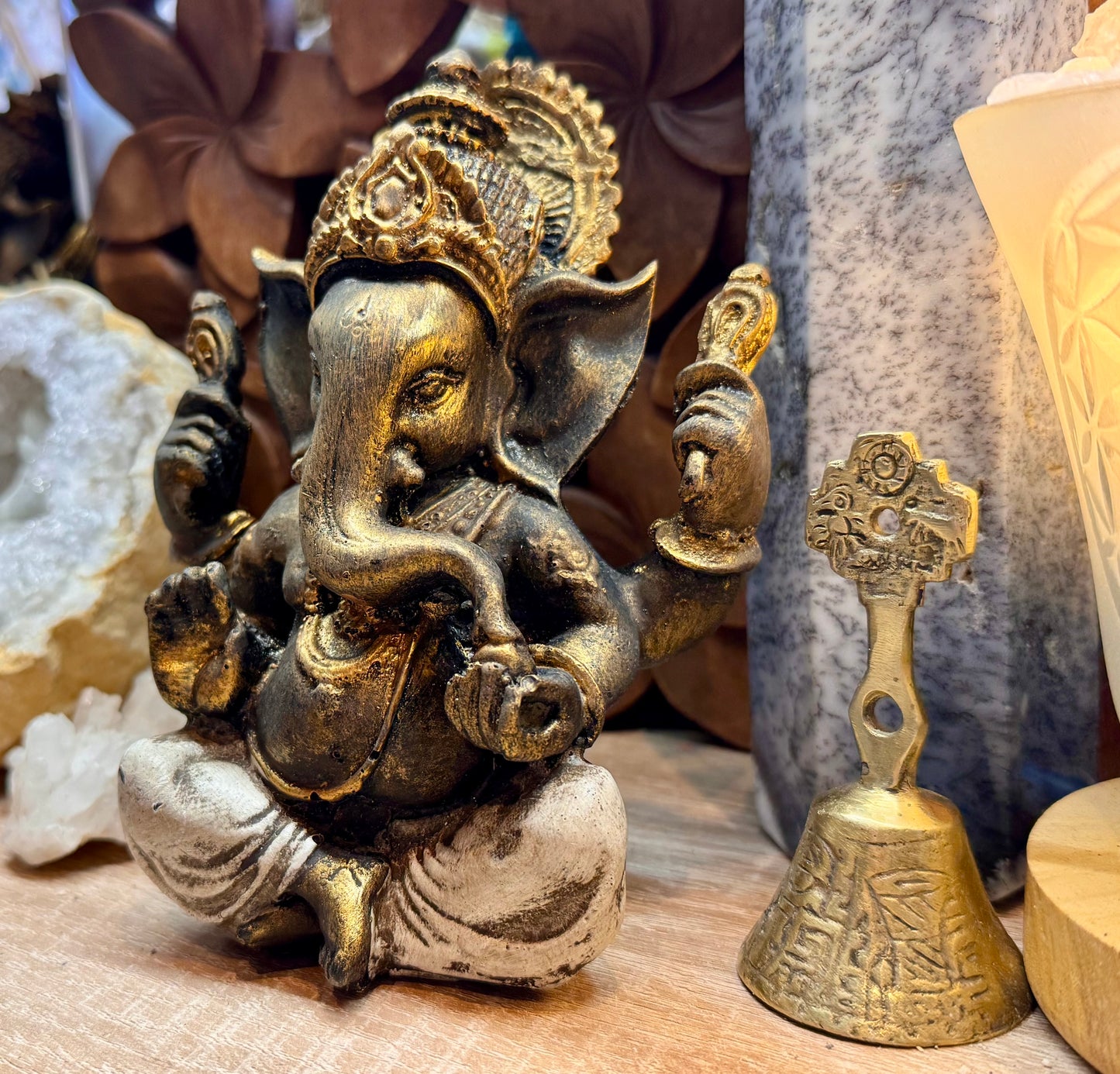 Ganesh en résine blanc