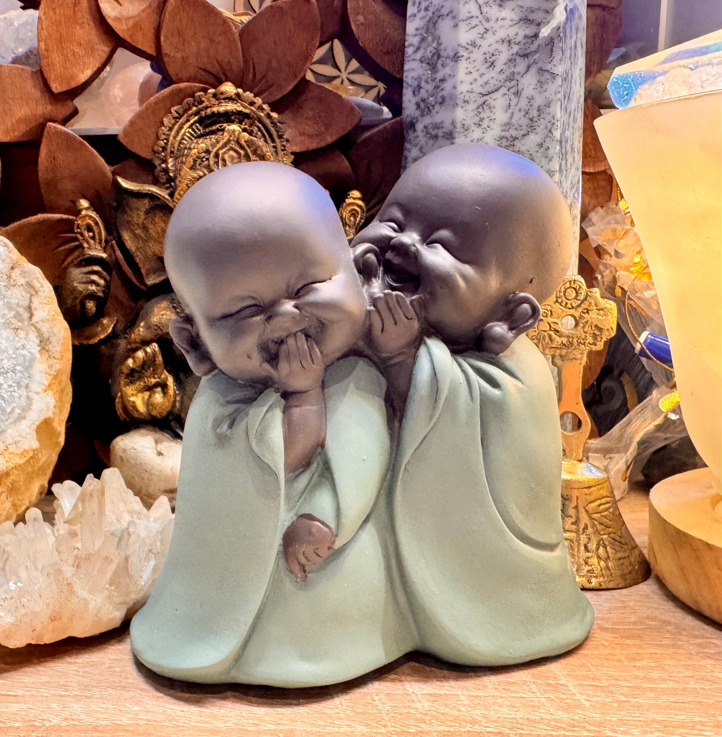 Statuette Bouddhas bonzes