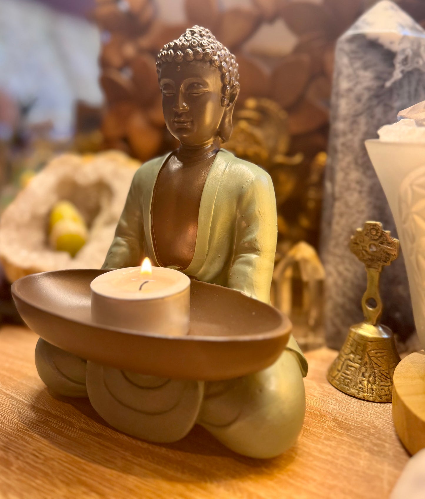 Statue Bouddha Offrandes