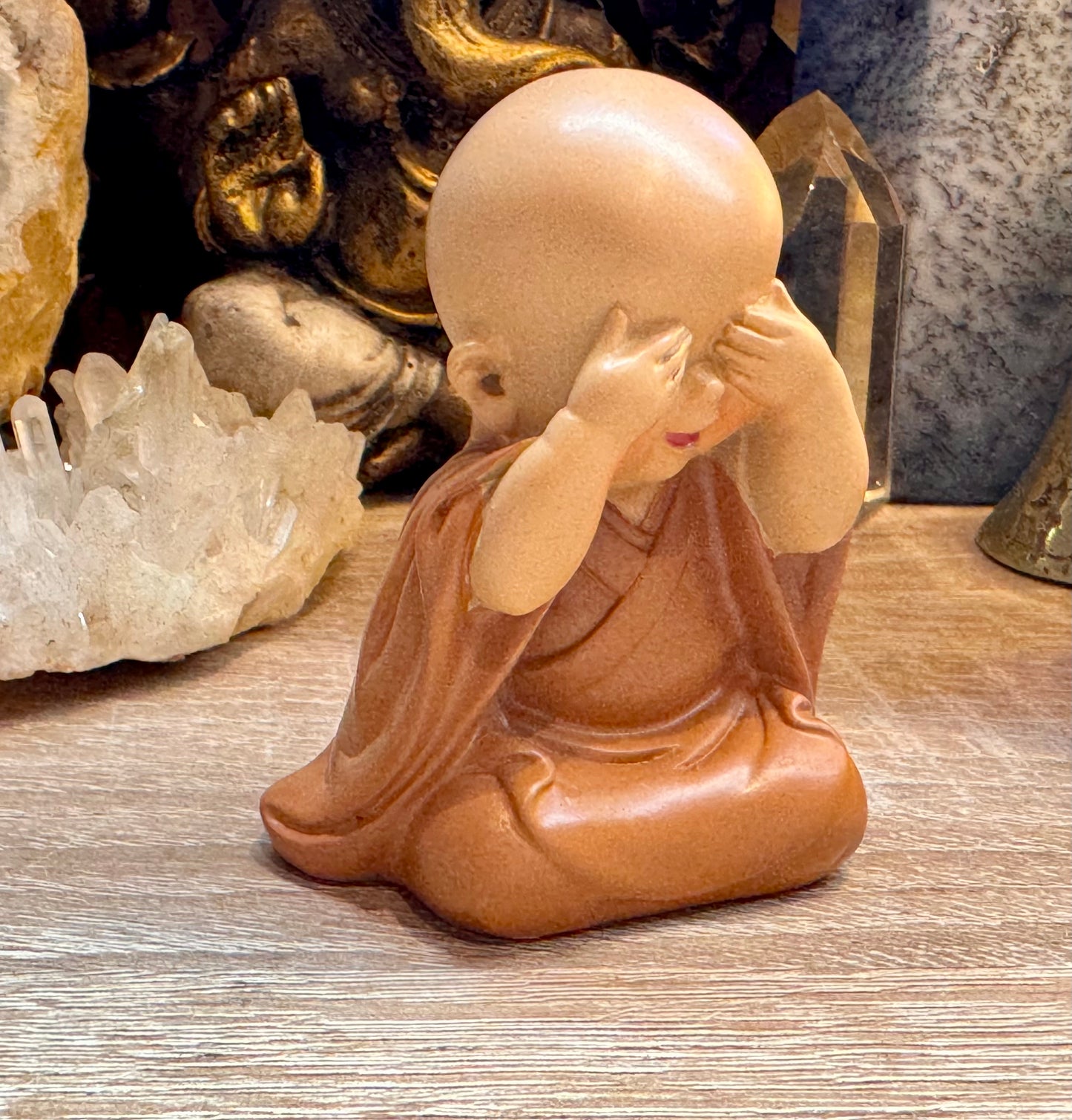 Trio de bébés bouddhas