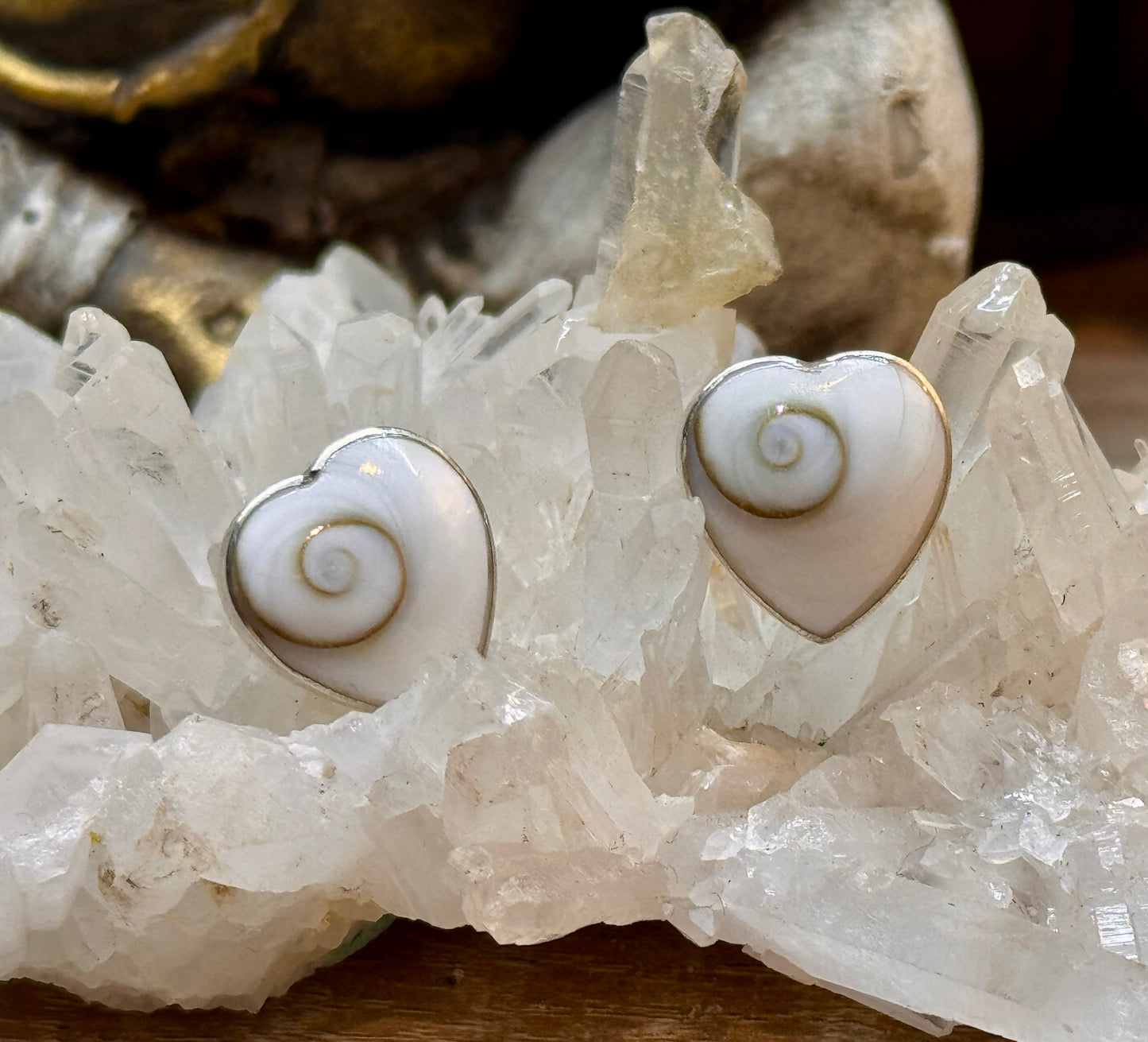 Boucles d’oreilles cœur Œil de Shiva
