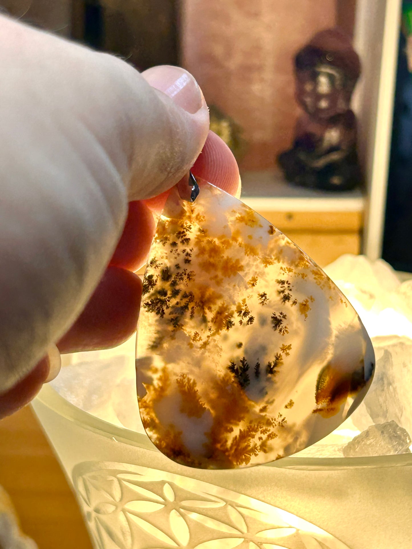Pendentif d’agate dendritique