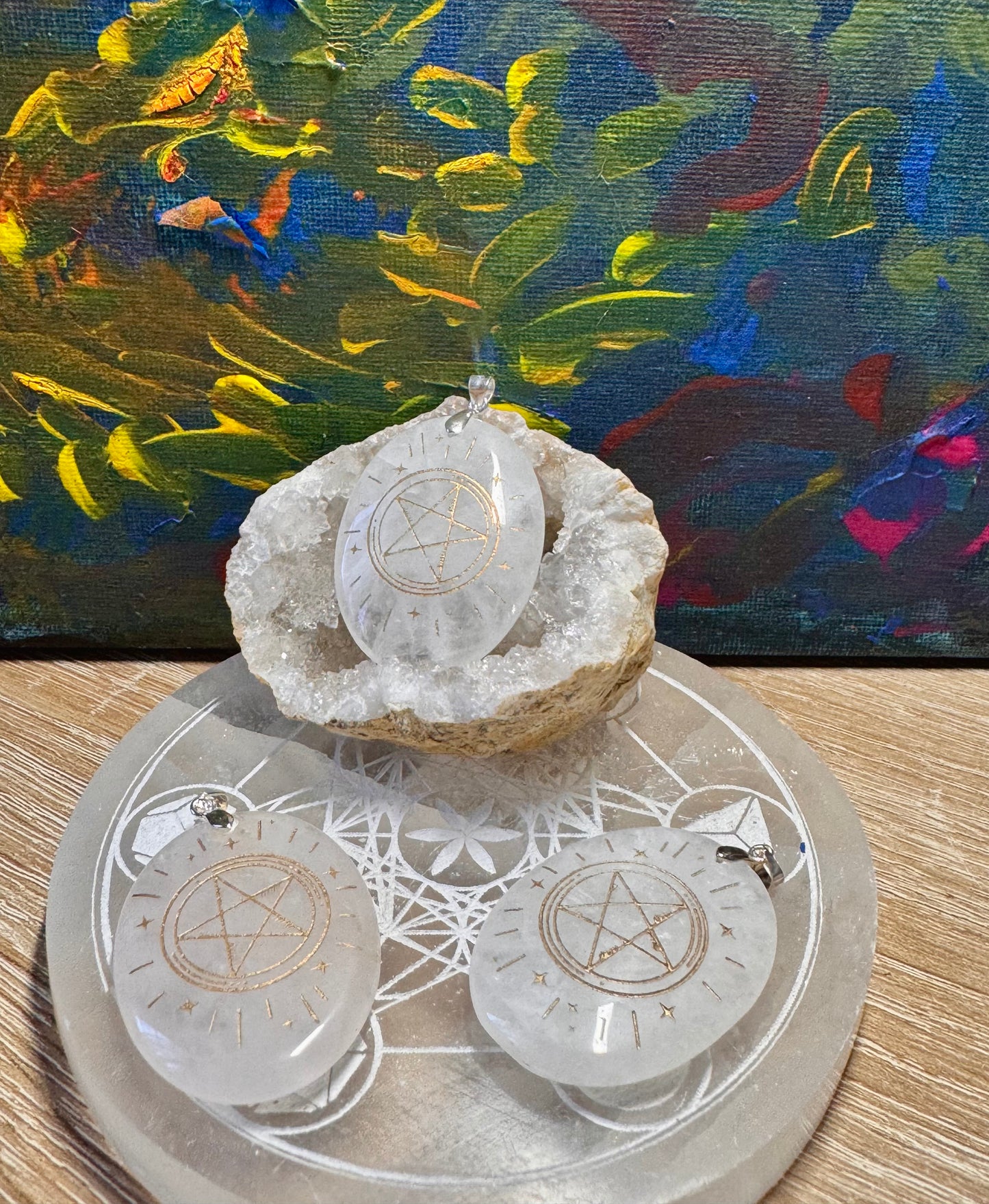 Pendentif de cristal de roche