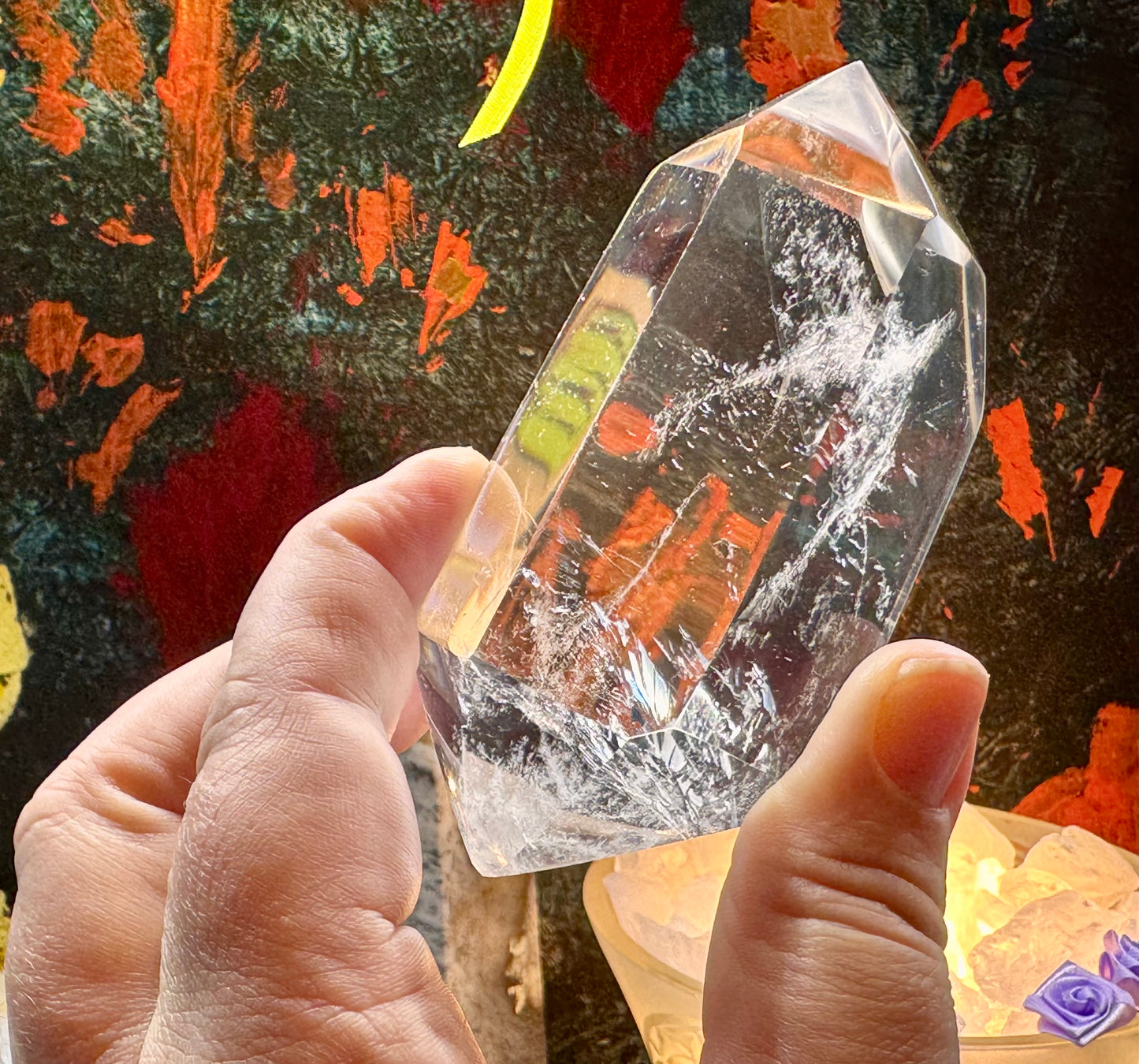 Pointe biterminée de quartz cristal