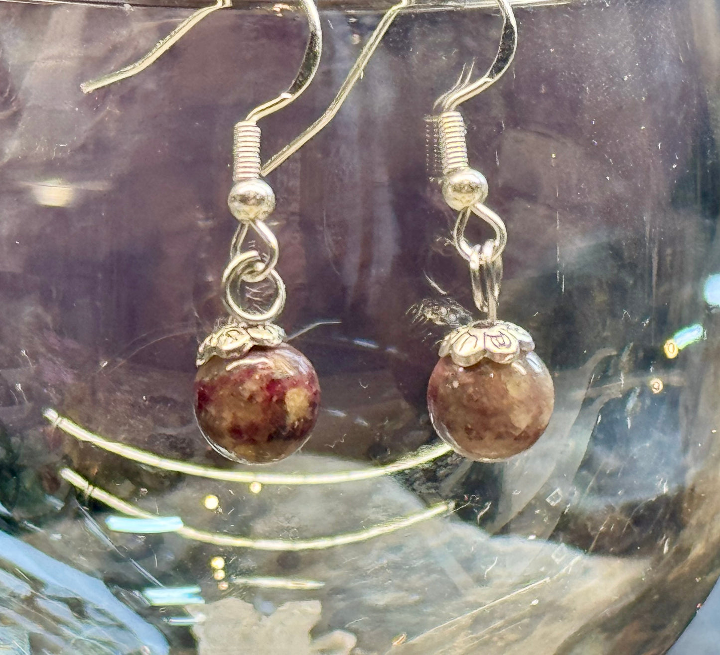 Boucles d’oreilles Tourmaline Rose