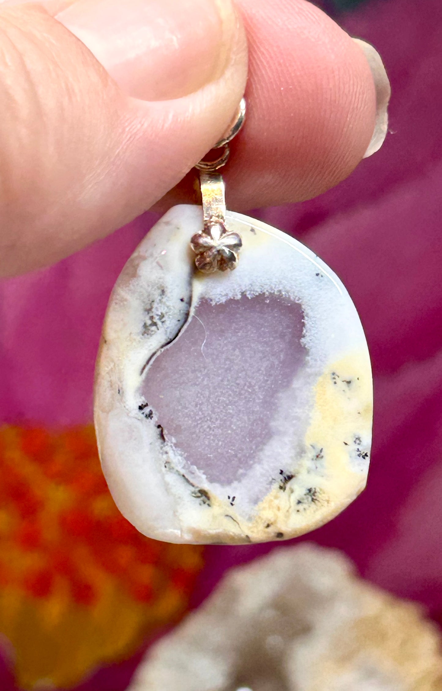 Pendentif d’agate dendritique