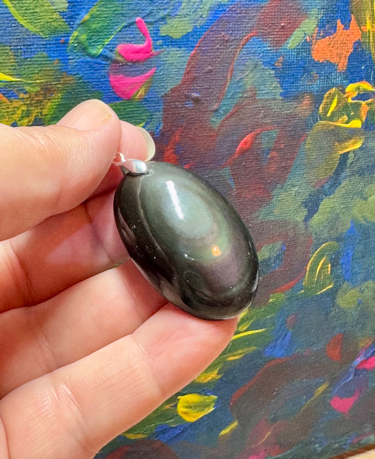 Pendentif en obsidienne Œil Céleste