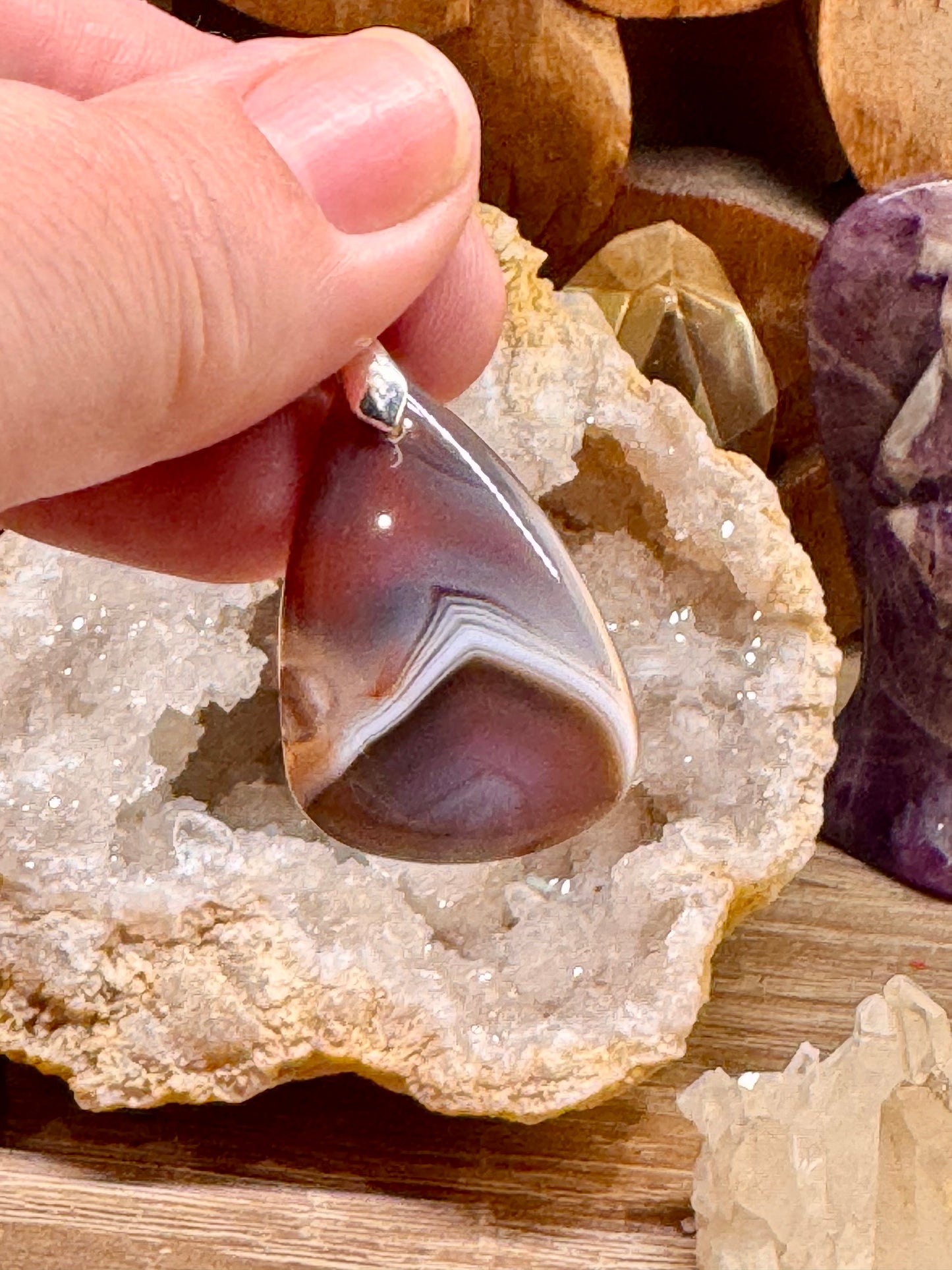 Pendentif d’agate rouge