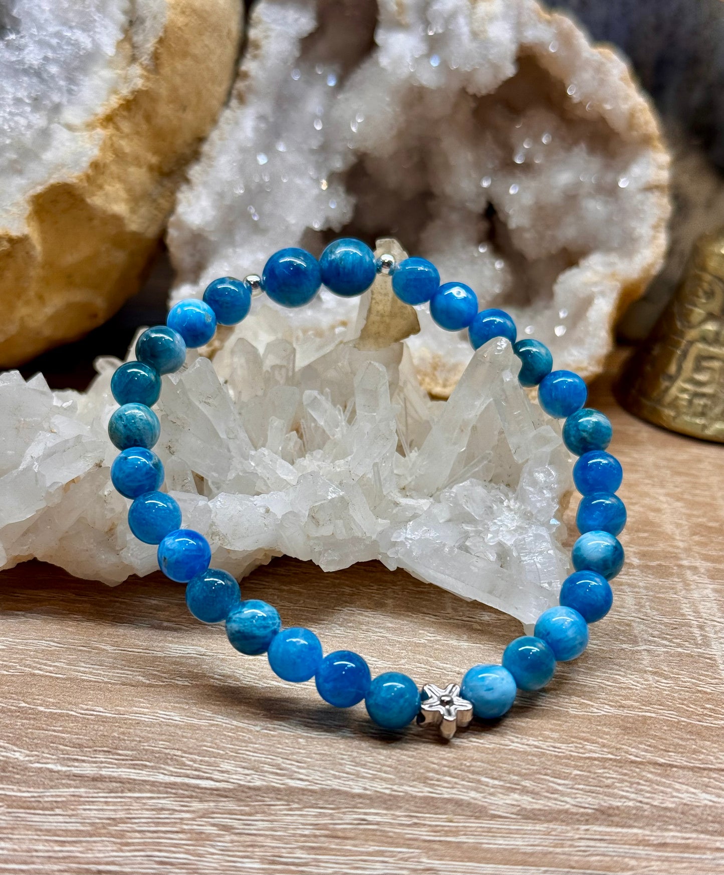 Bracelet en Apatite bleue