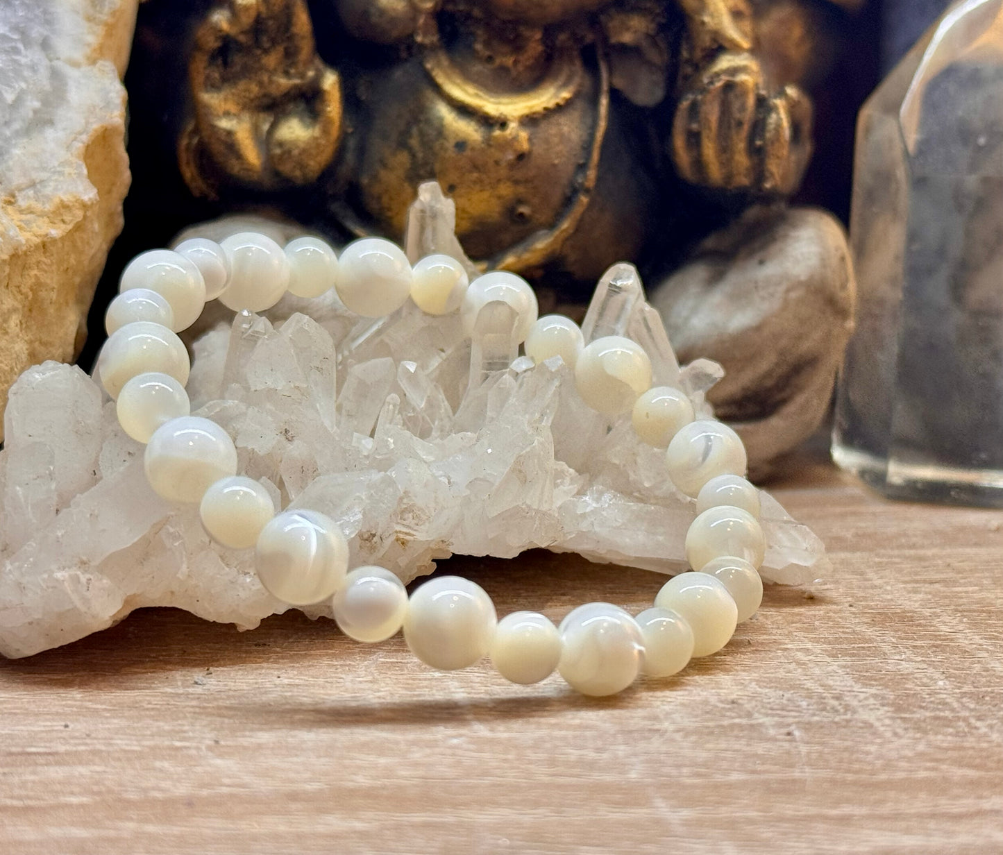 Bracelet de nacre blanche