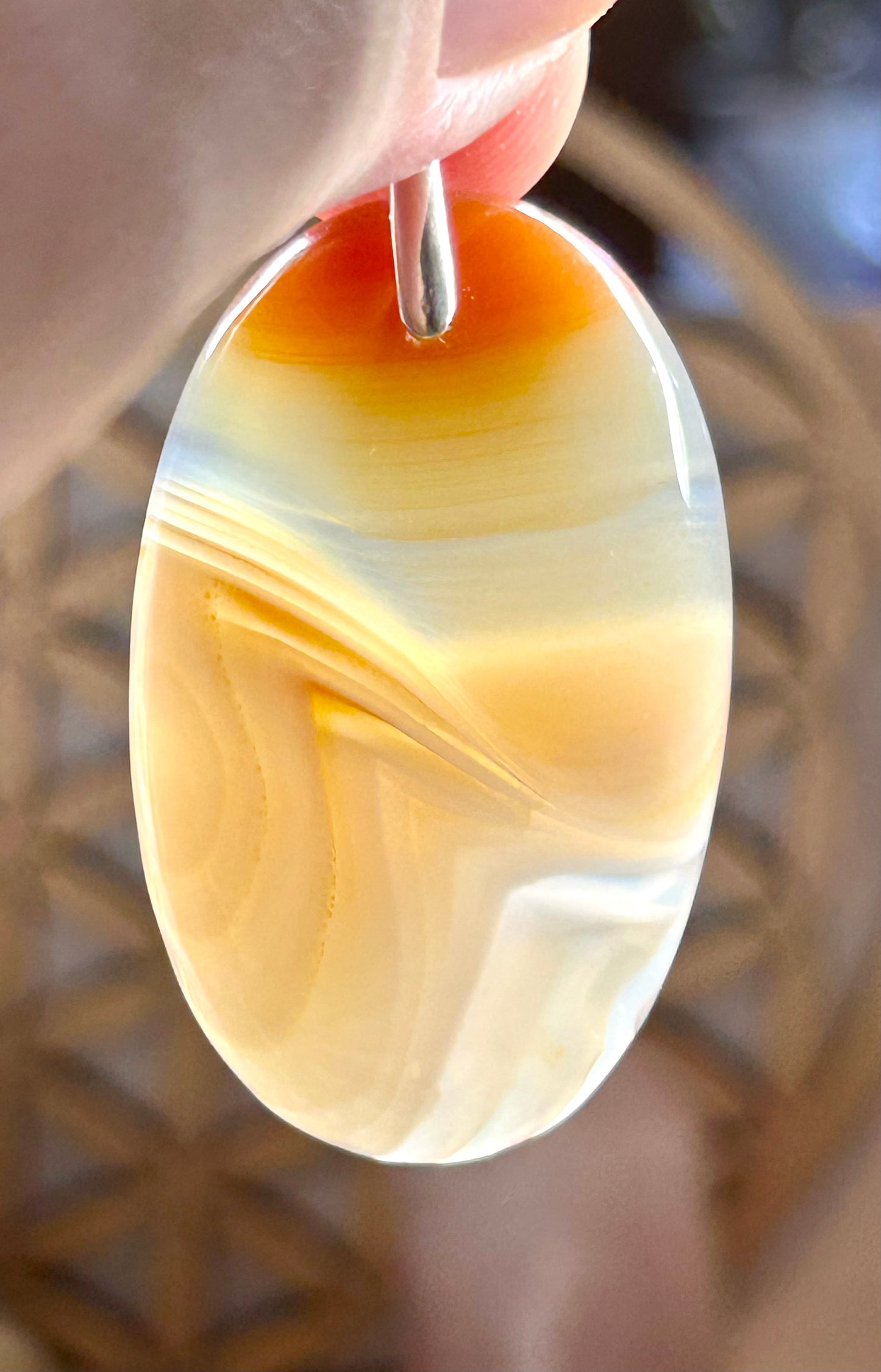 Pendentif d’agate rubanée