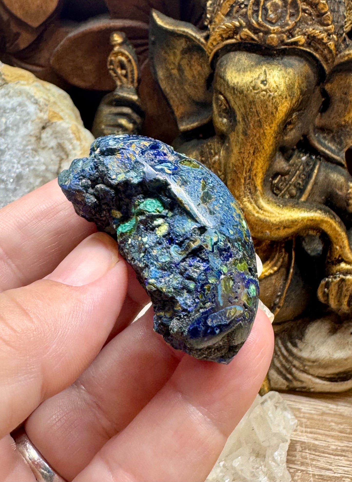Galets et Pierres semi-polis d’Azurite Malachite