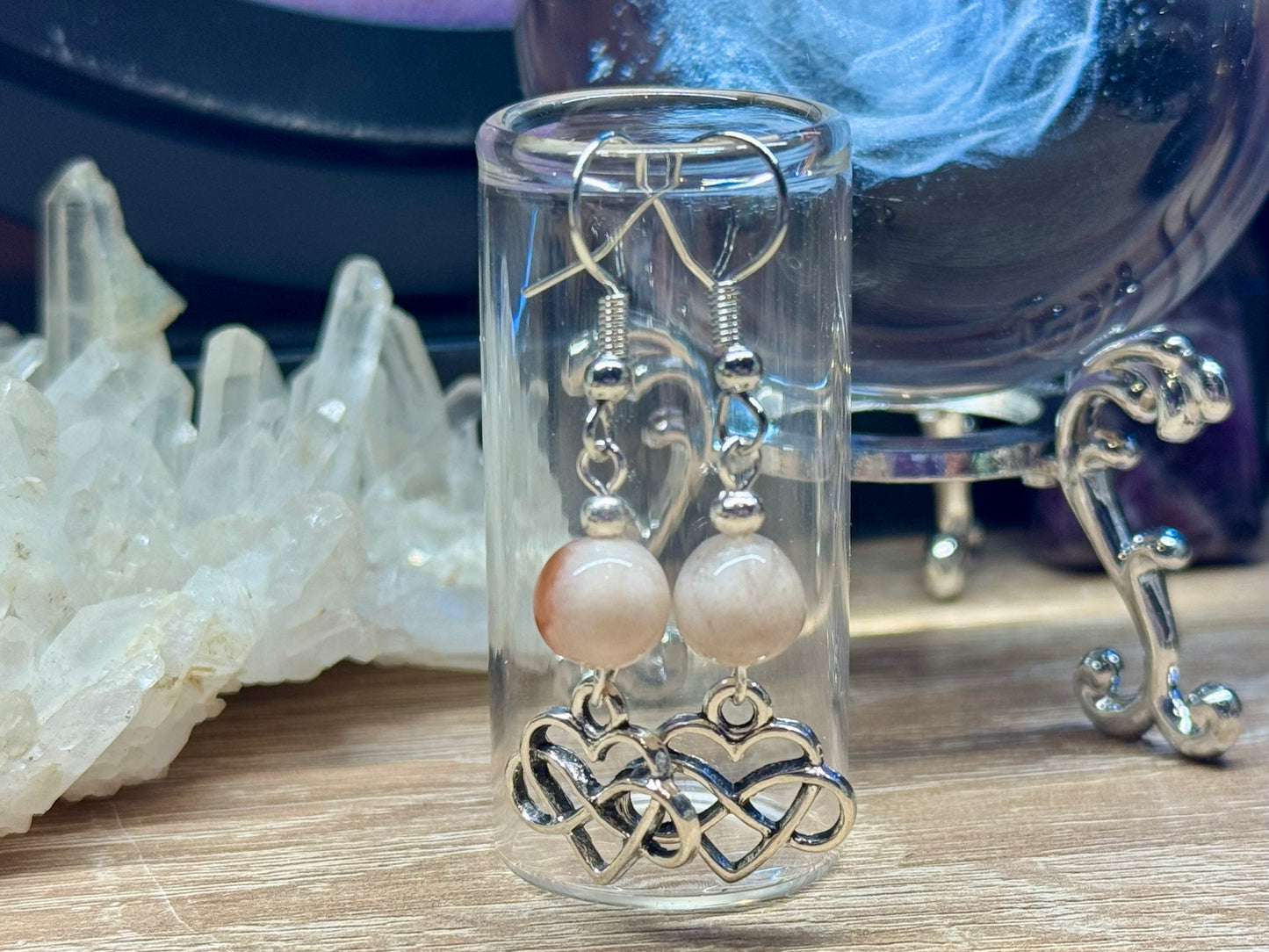 Boucles d’oreilles Agate fleurs de cerisier