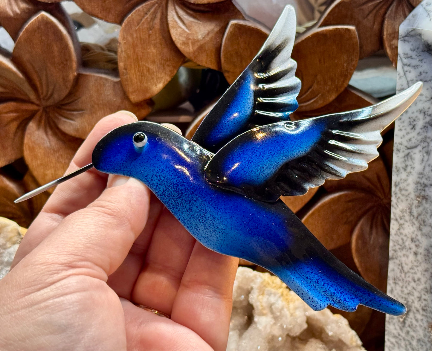 Colibri métallique à suspendre