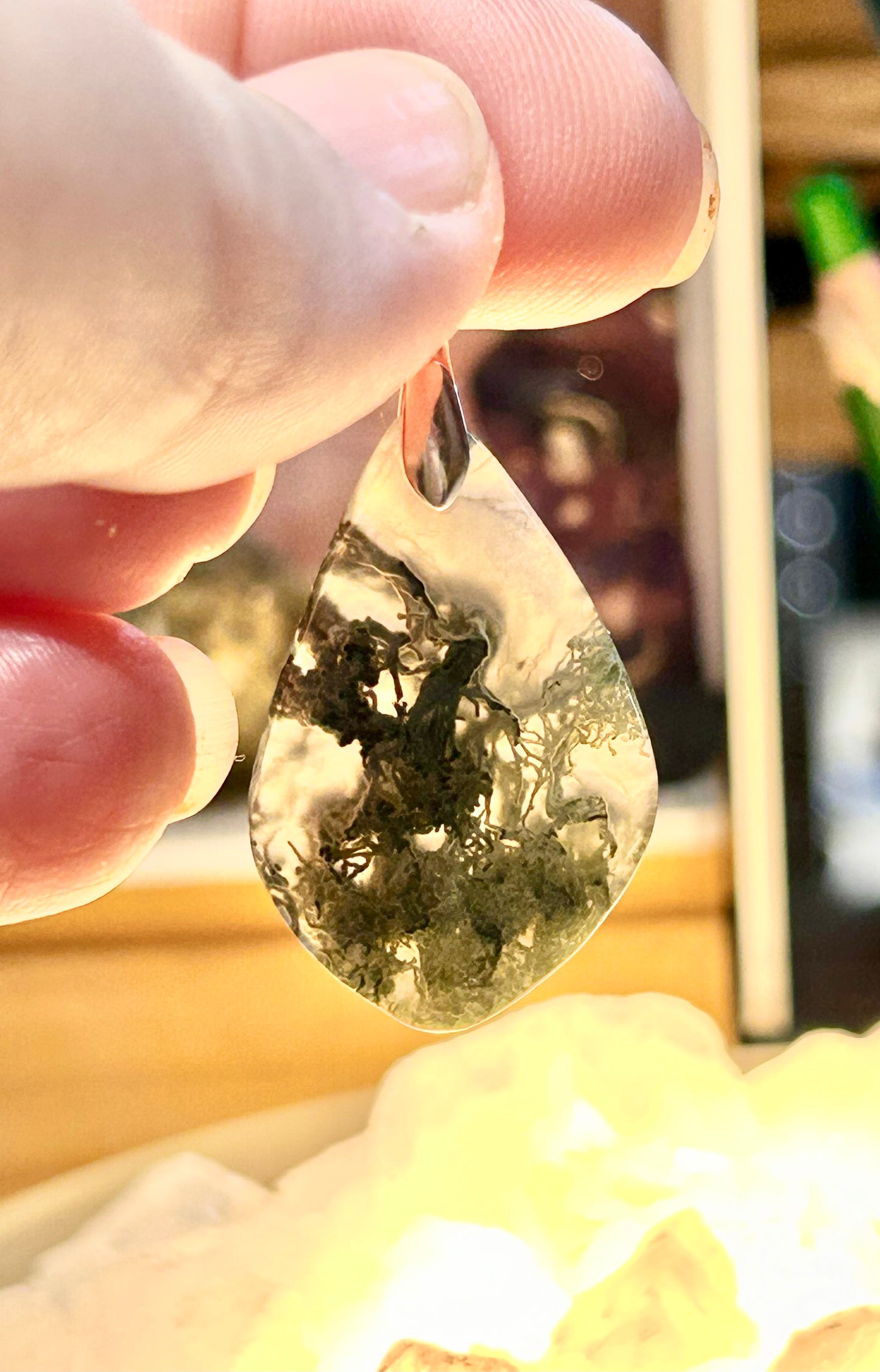 Pendentif d’agate mousse