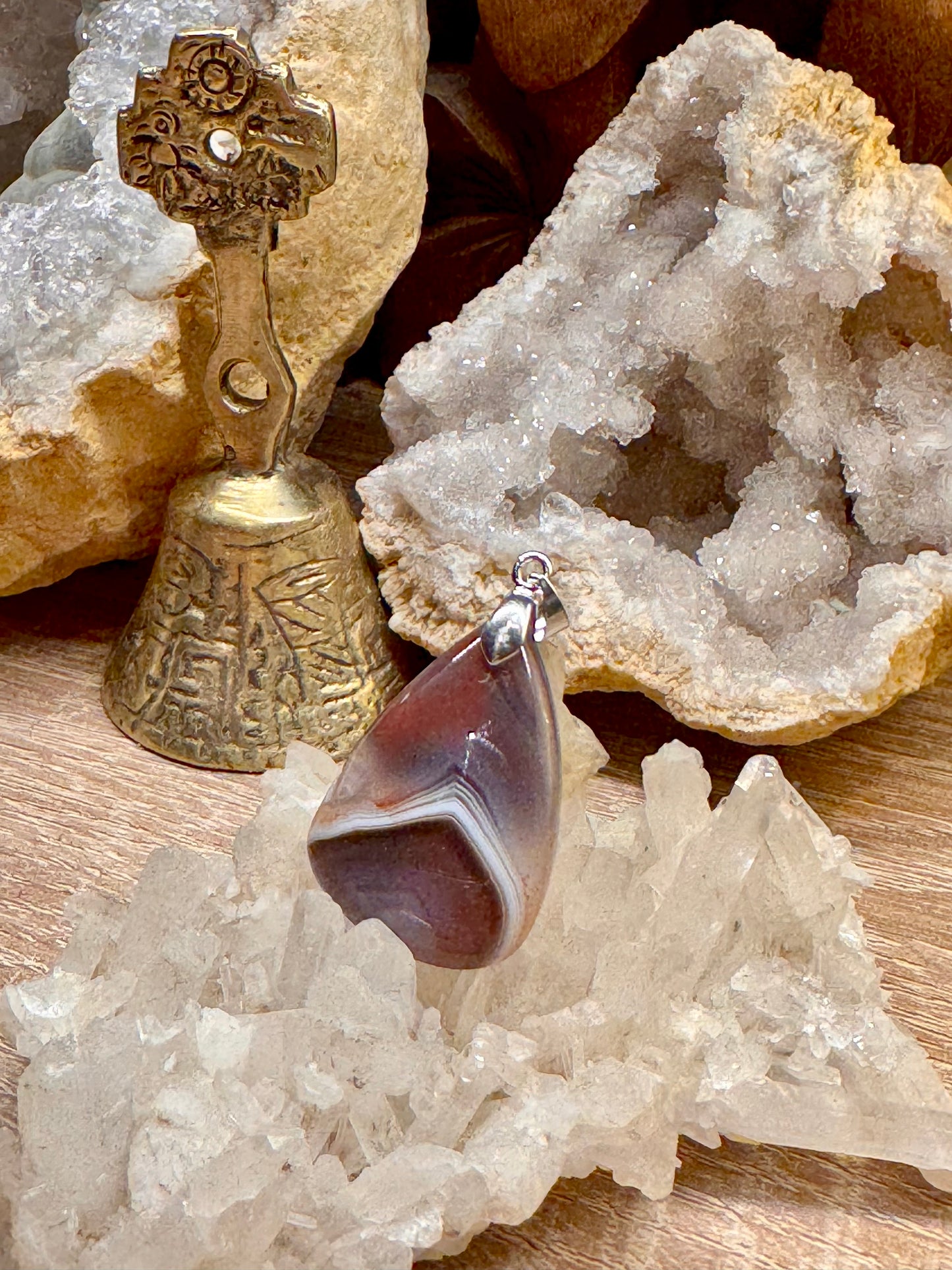 Pendentif d’agate rouge