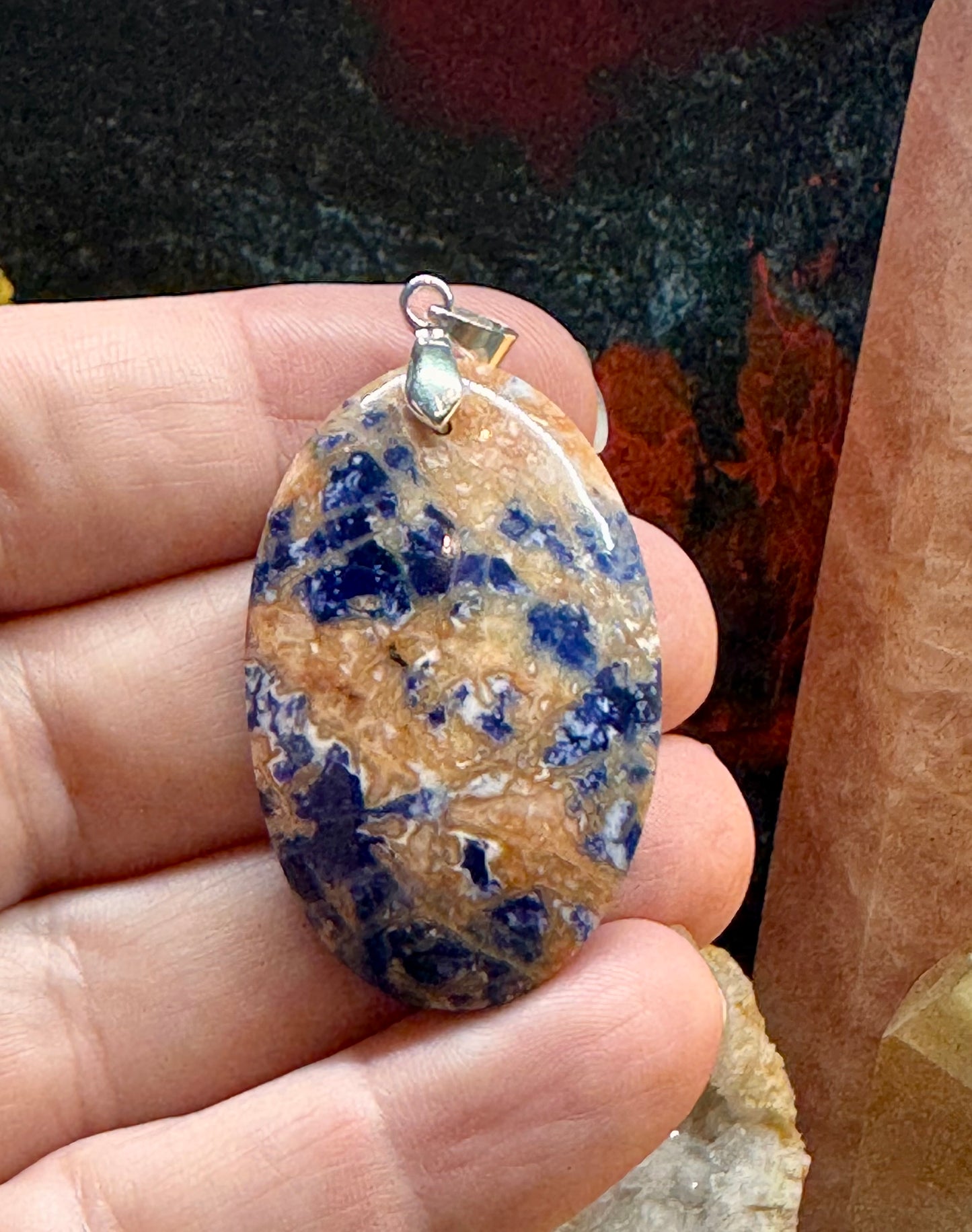 Pendentif de sodalite
