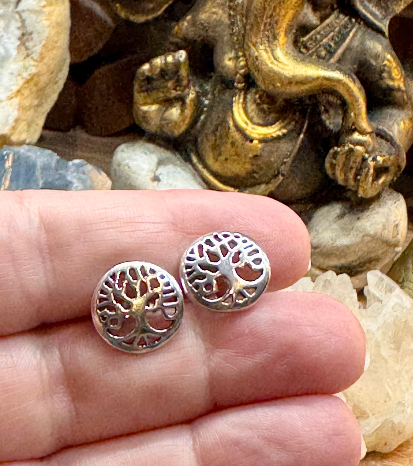 Boucles d’oreilles clou Arbre de vie