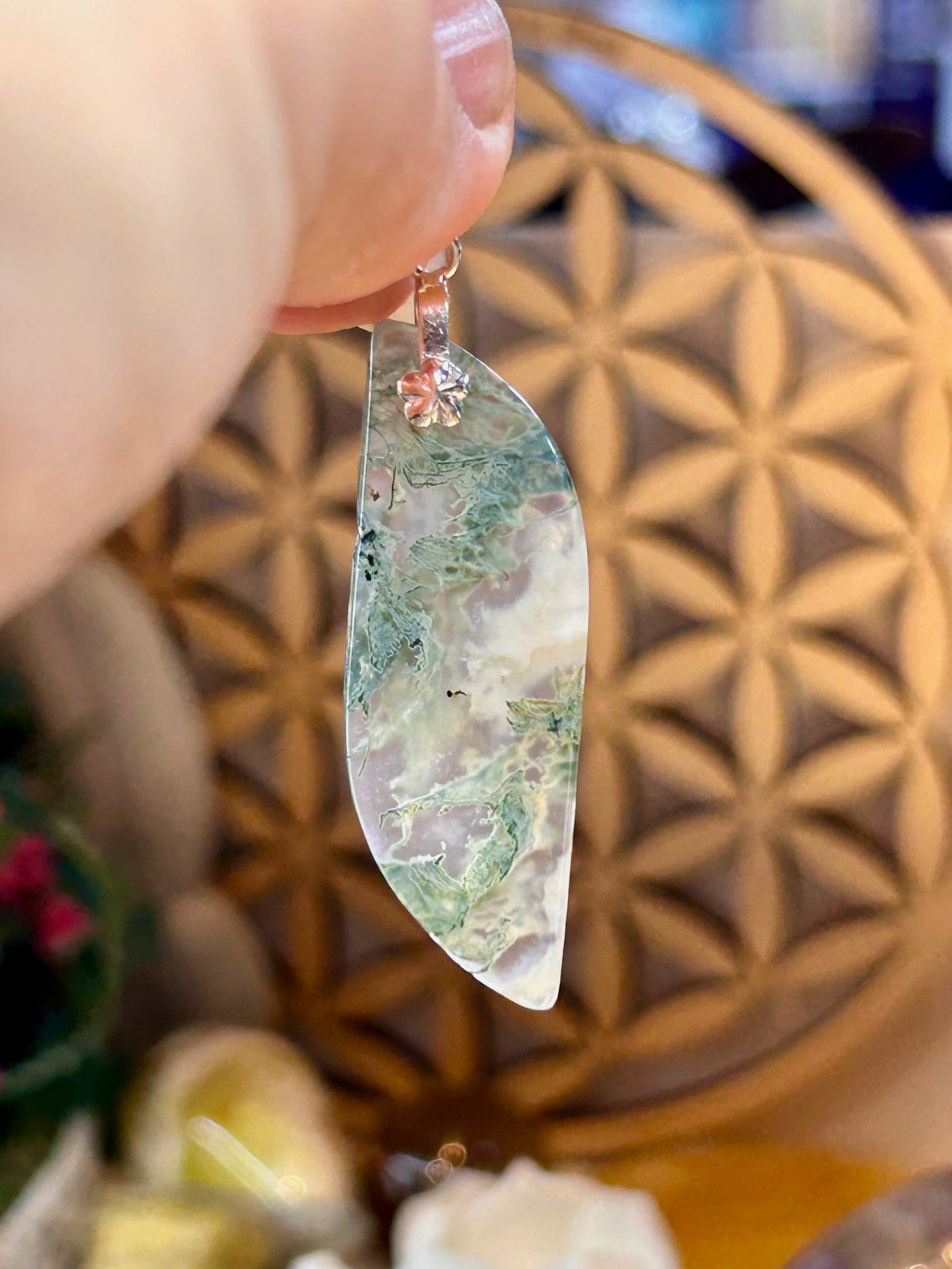 Pendentif d’agate mousse