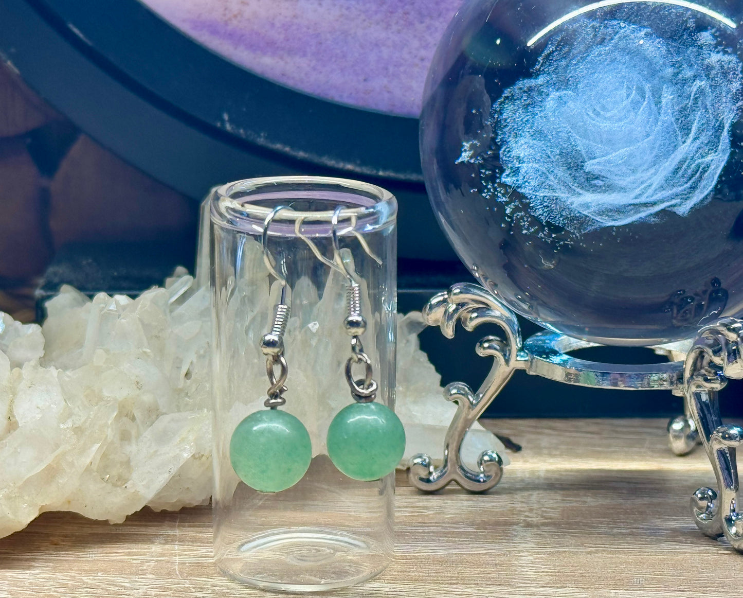 Boucles d’oreilles Aventurine verte