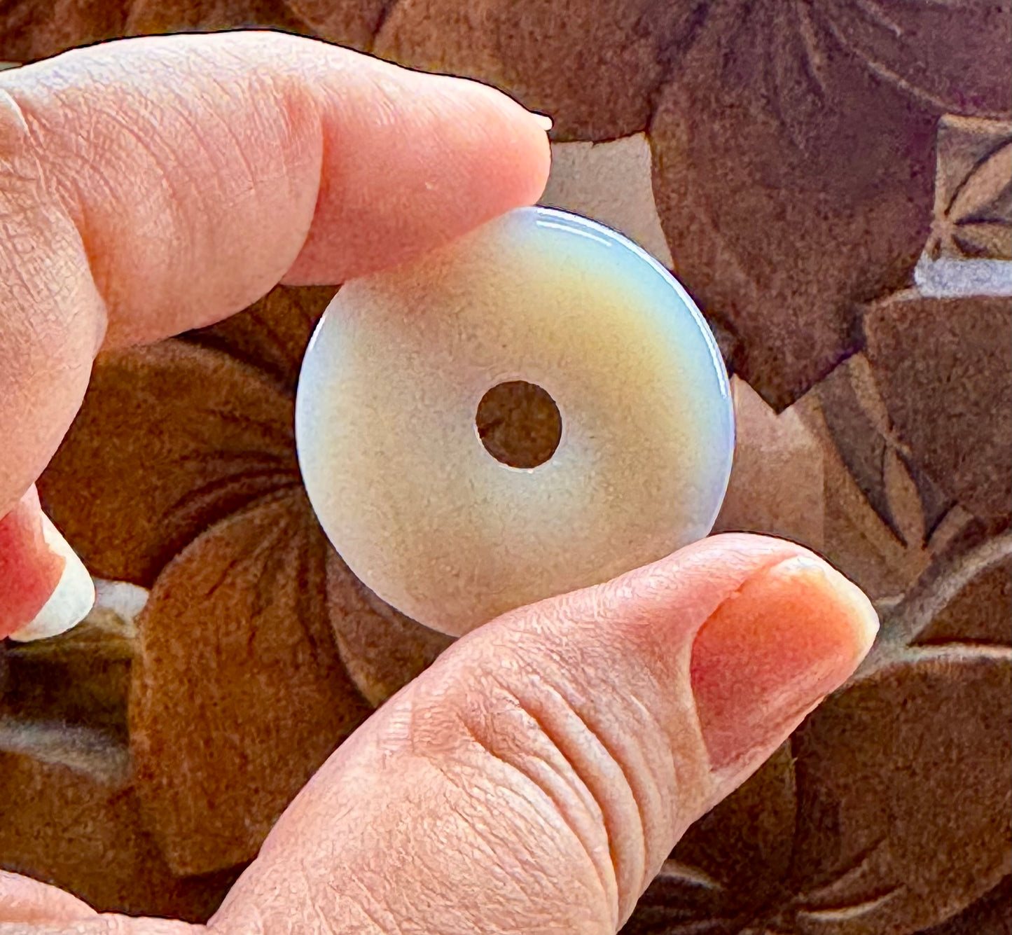 Donut d’agate blanche