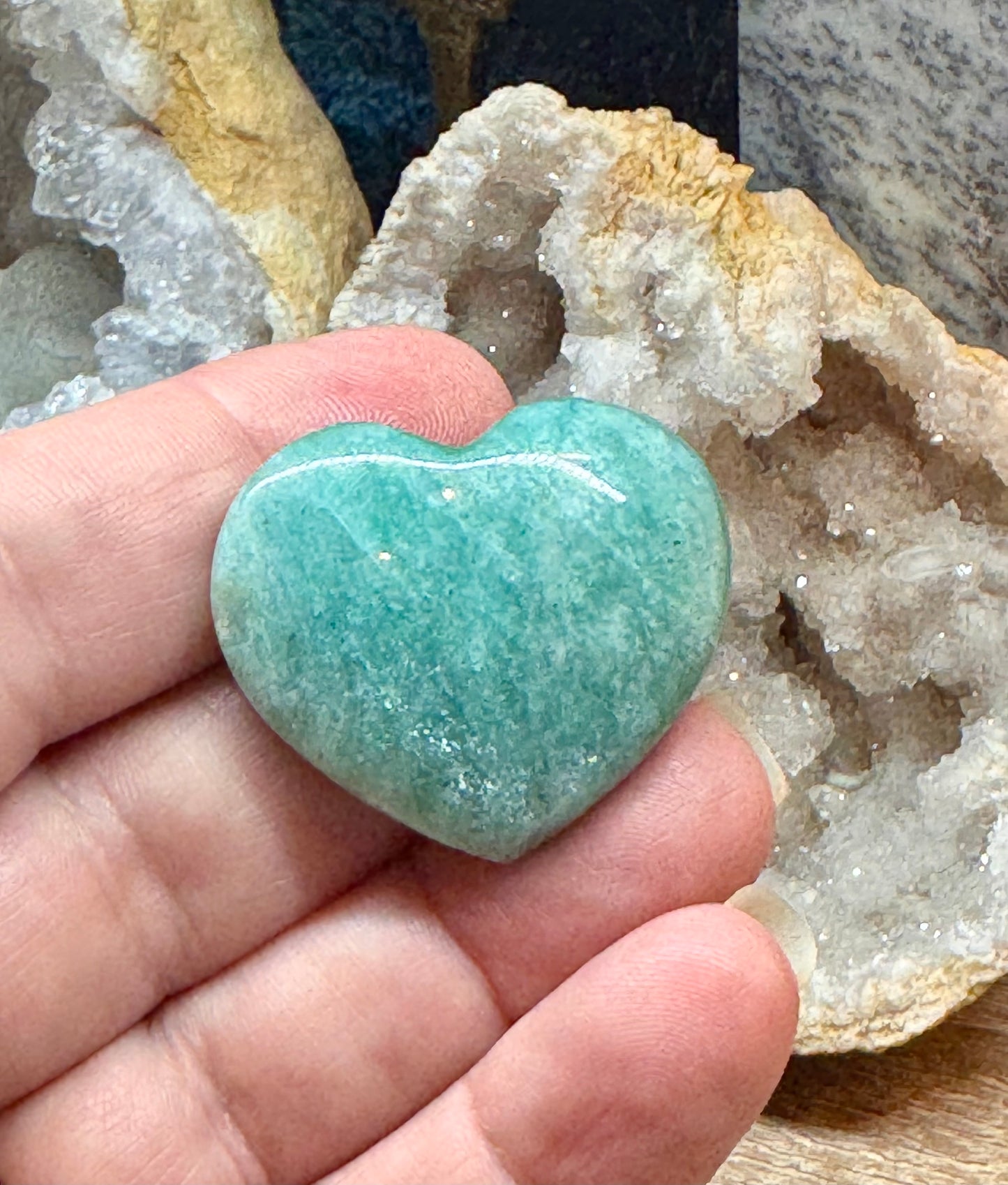 Cœur en amazonite
