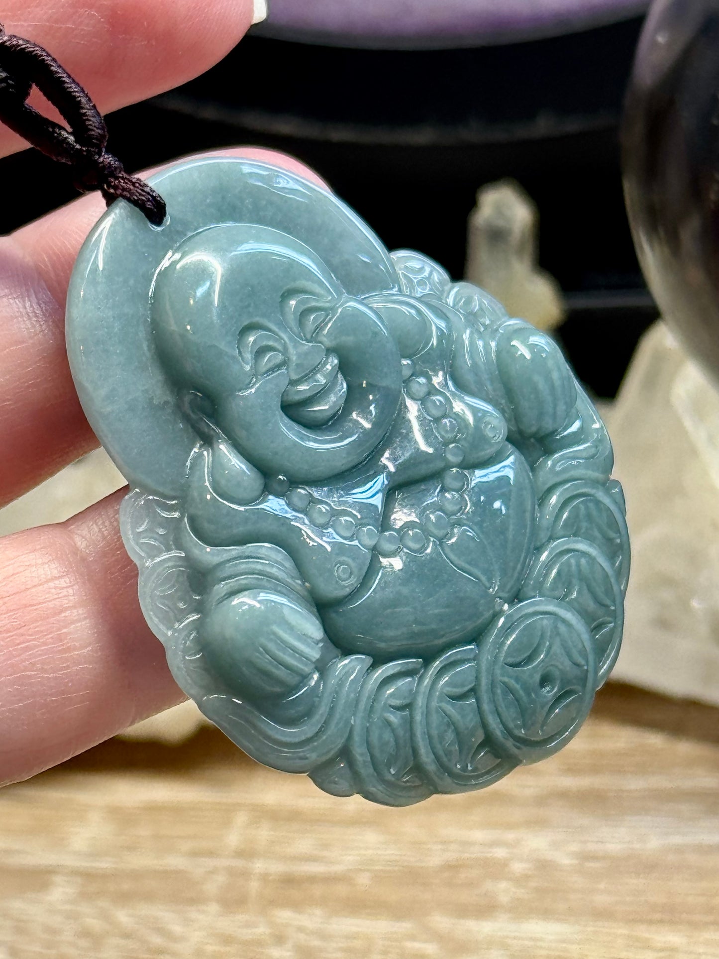 Collier de Jade Bouddha Rieur