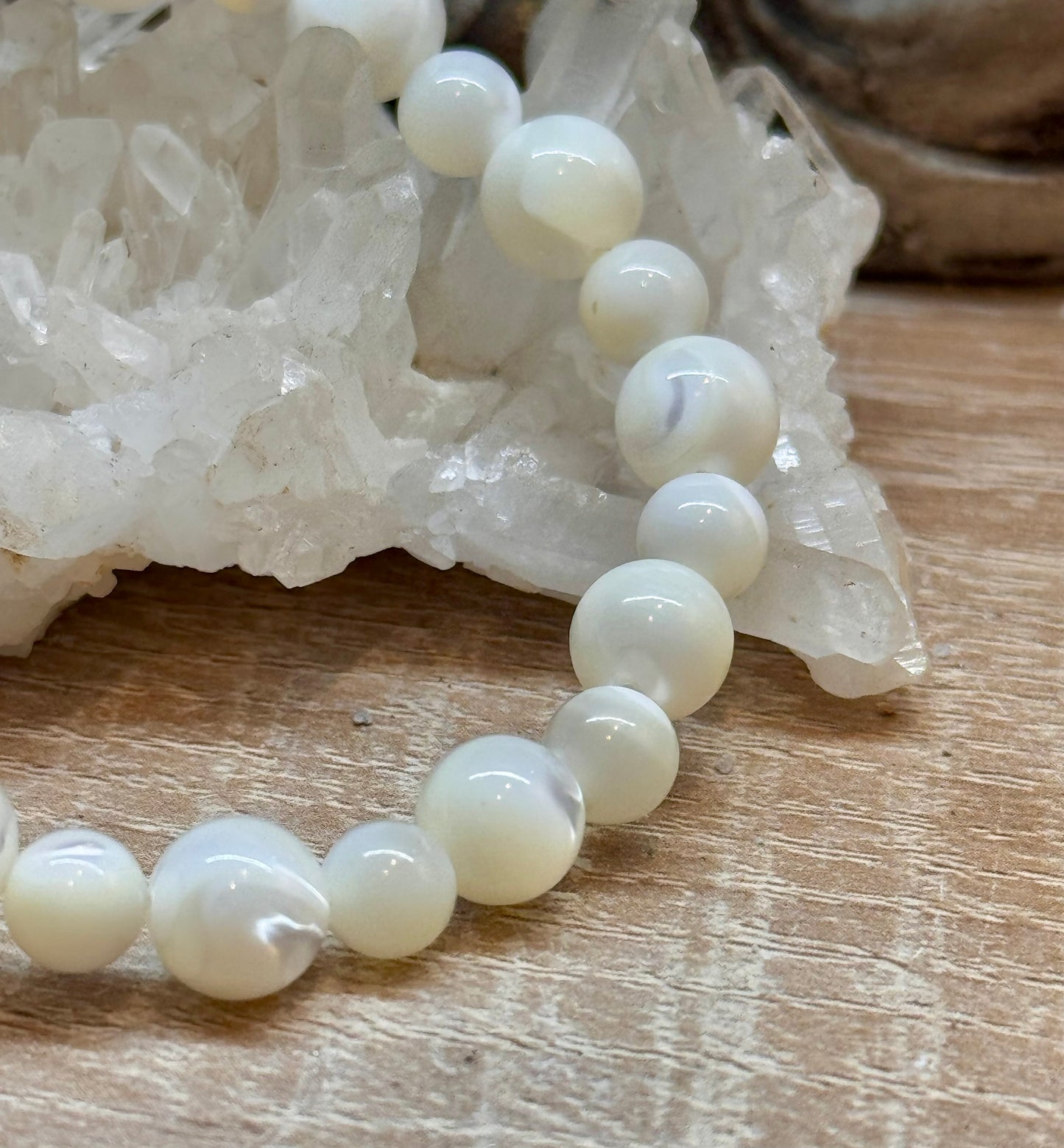 Bracelet de nacre blanche