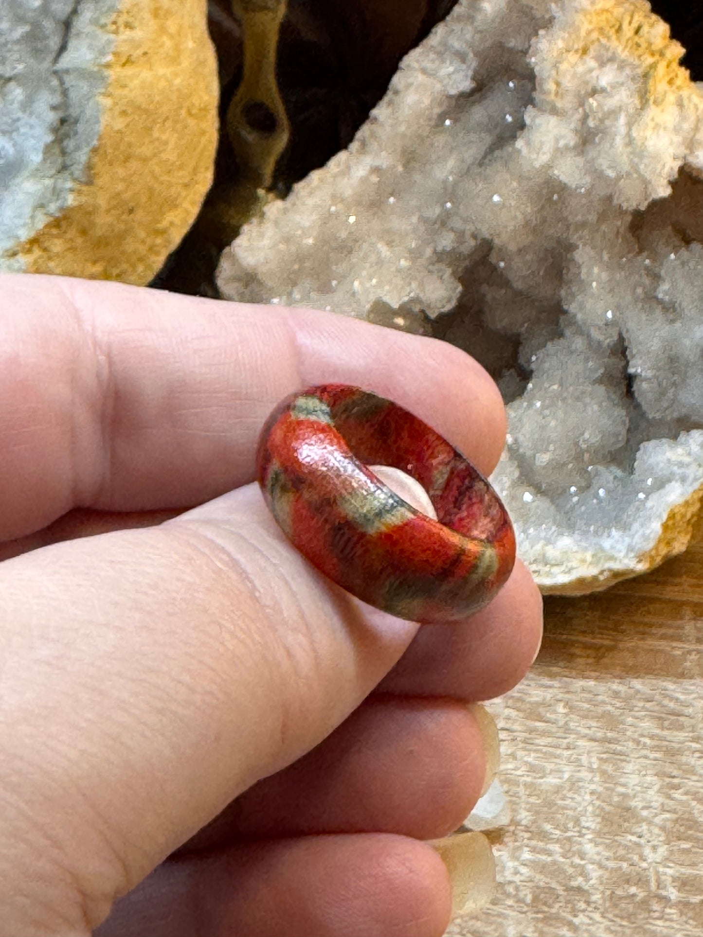Bague fantaisie en bois