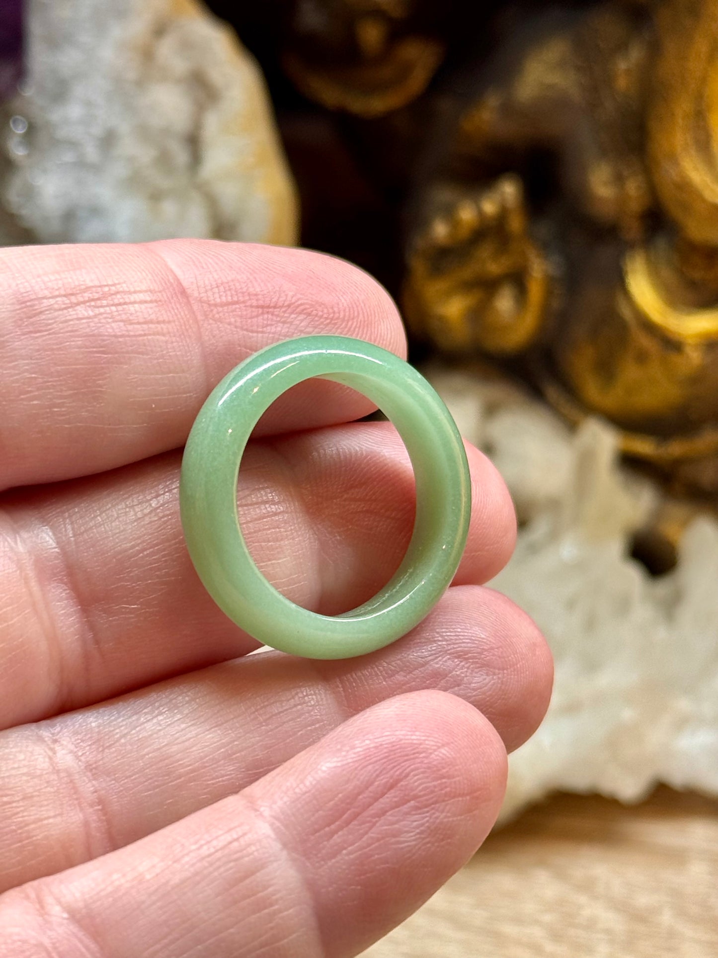 Anneau en Aventurine Verte