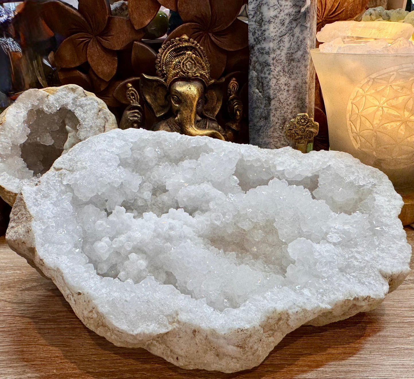 Géode de quartz blanc 1,8kg