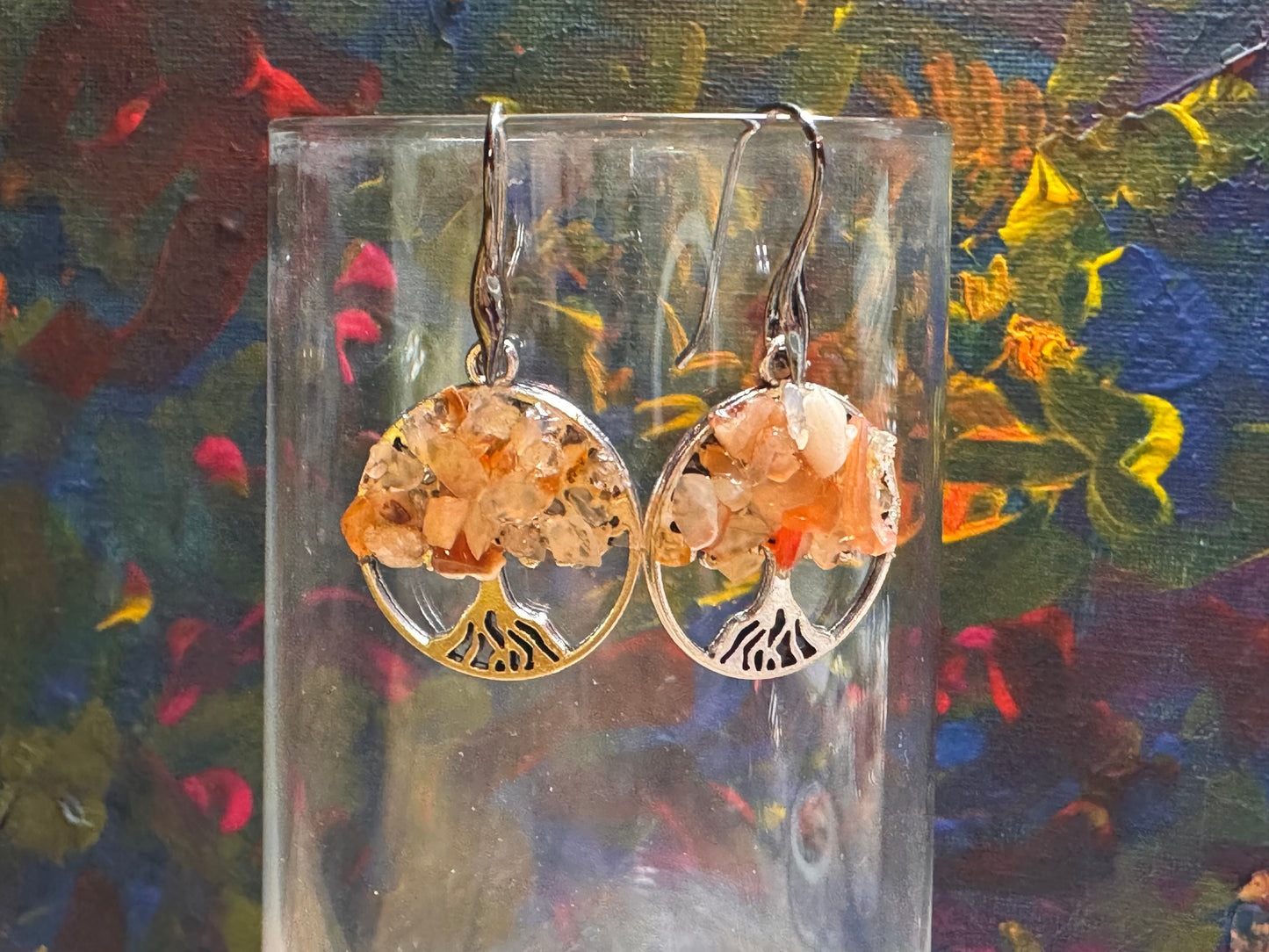 Boucles d’oreilles en argent et pierre de lune